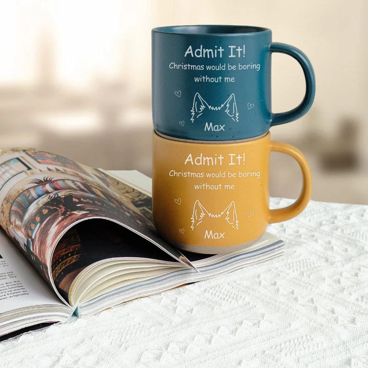 Christmas Would Be Boring Without Me Dog Personalized Engraved Pottery Mug HA75 891580 - Image 3