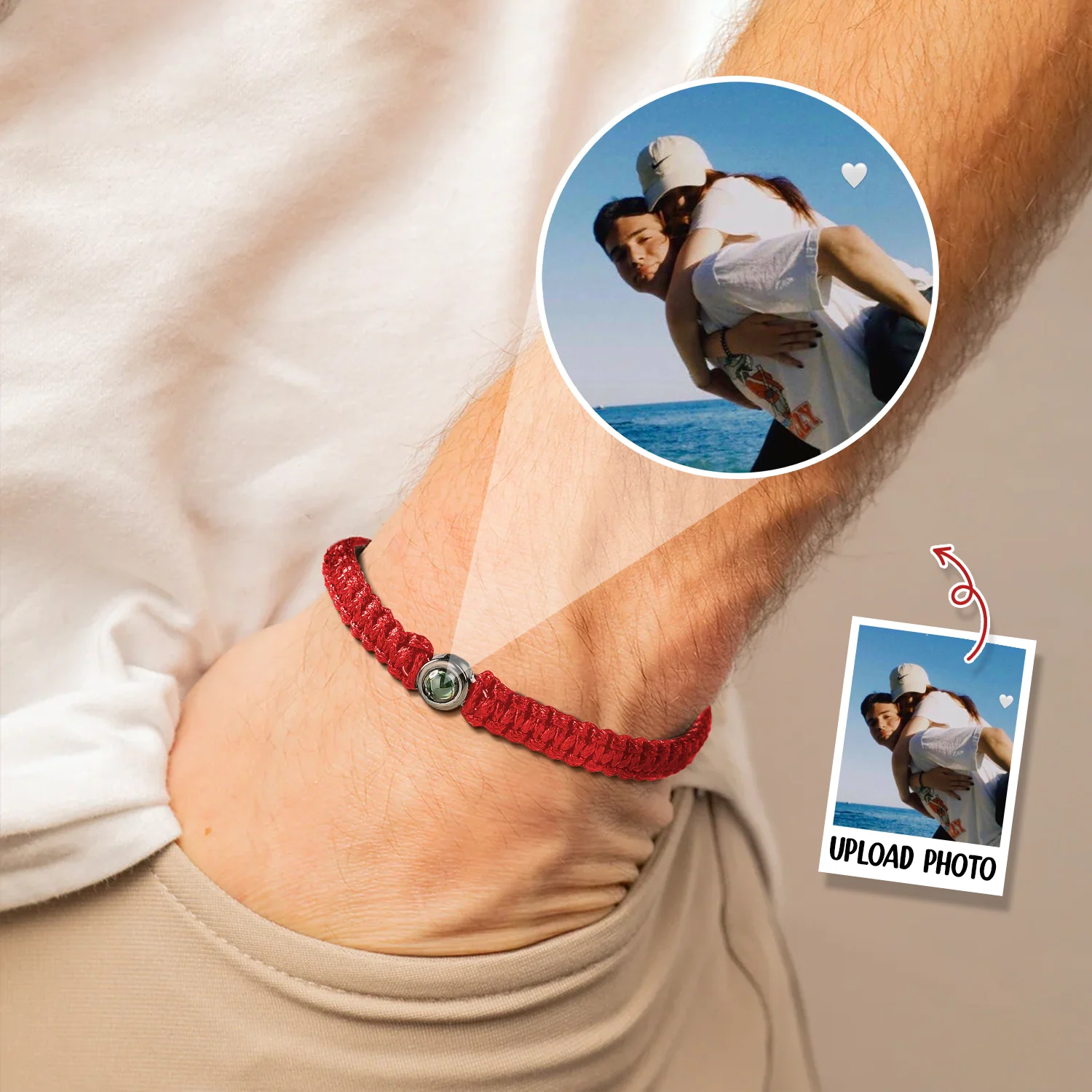 Custom Couple Photo Projection Bracelet Jewelry Couple Gift HA75 892866 - Image 8