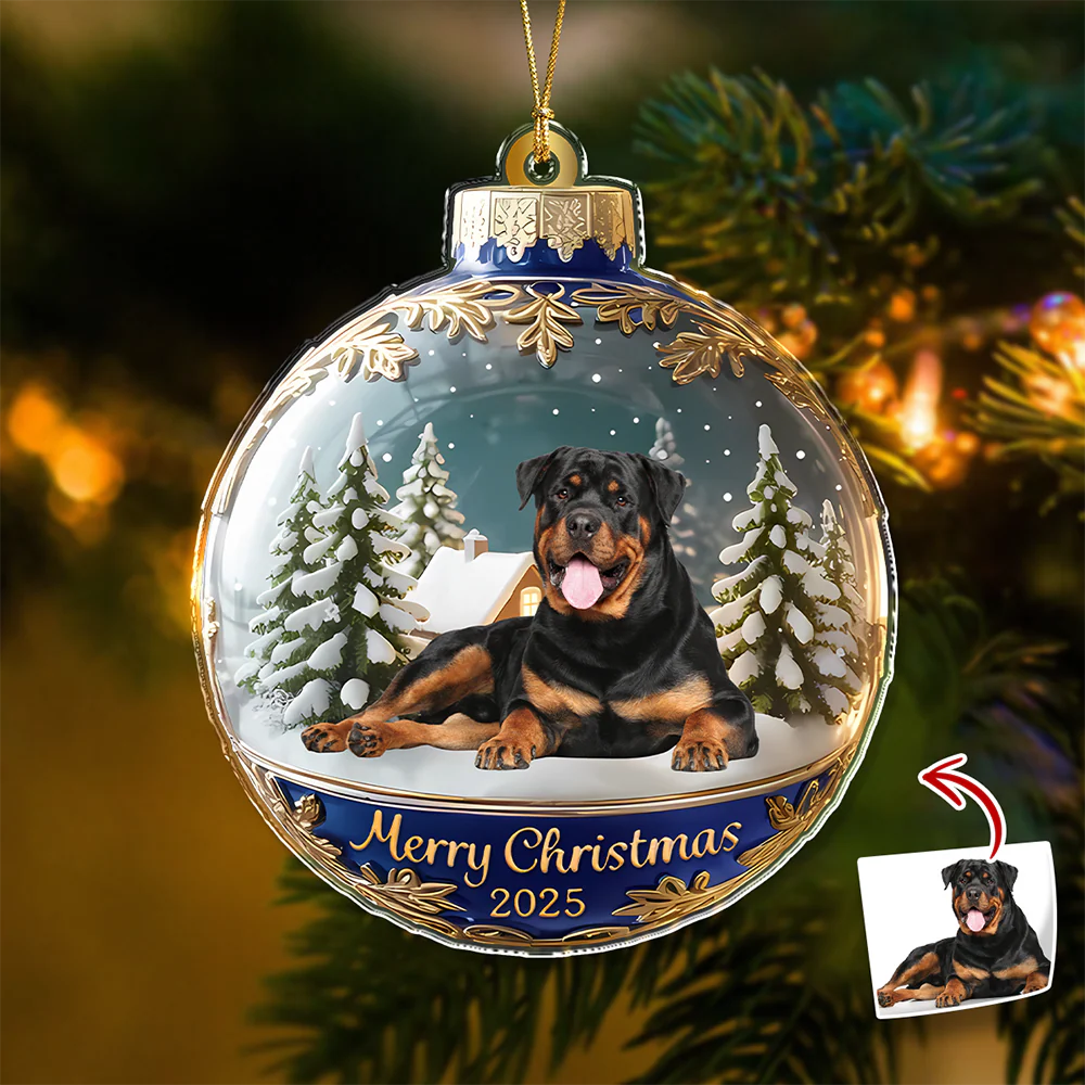 Custom Dog Cat Photo Acrylic Ornament Christmas Gift For Dog Cat Lovers HA75 898378 - Image 3