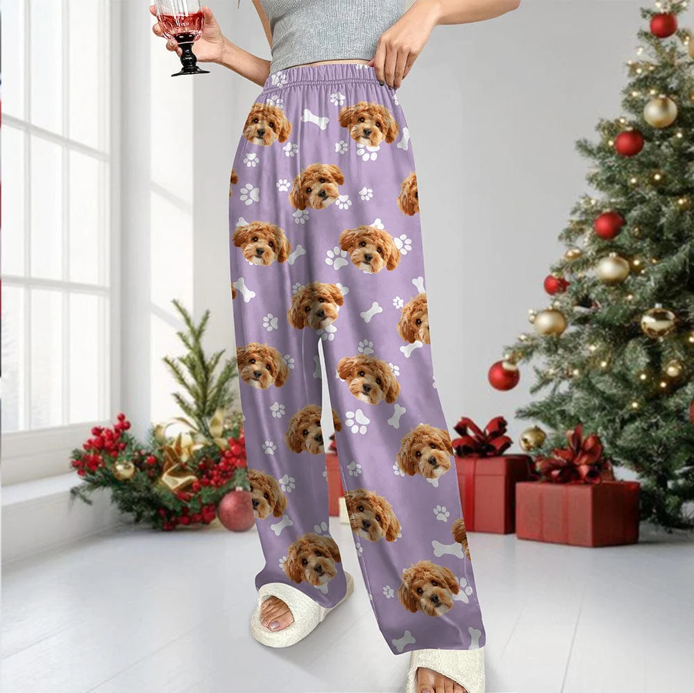 Custom Dog Cat Photo With Colorful Background Pants Christmas Gift TA29 HA75 889957 - Image 3