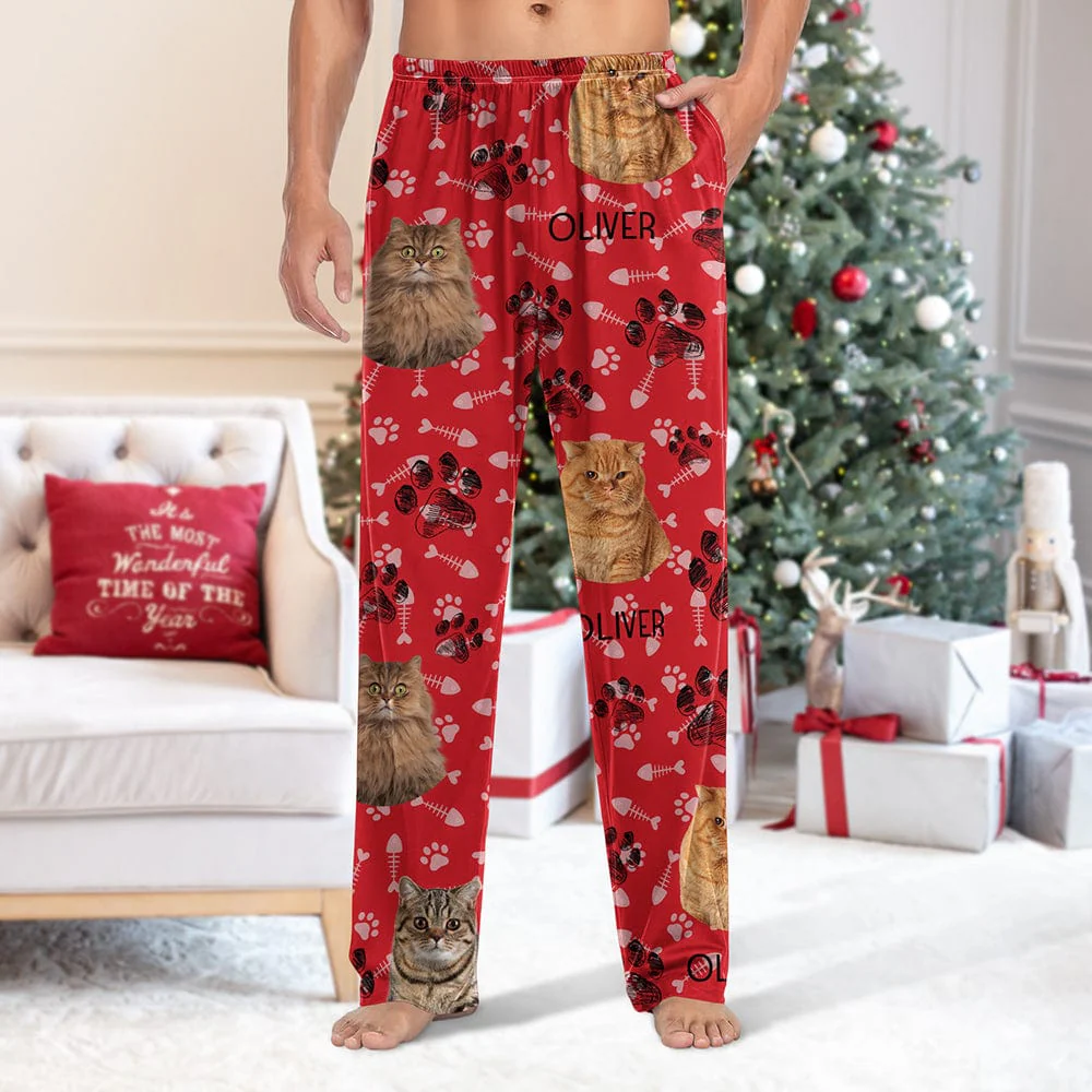 Custom Dog Cat Portrait Photo Pants Christmas Gift TA29 HA75 888684 - Image 2