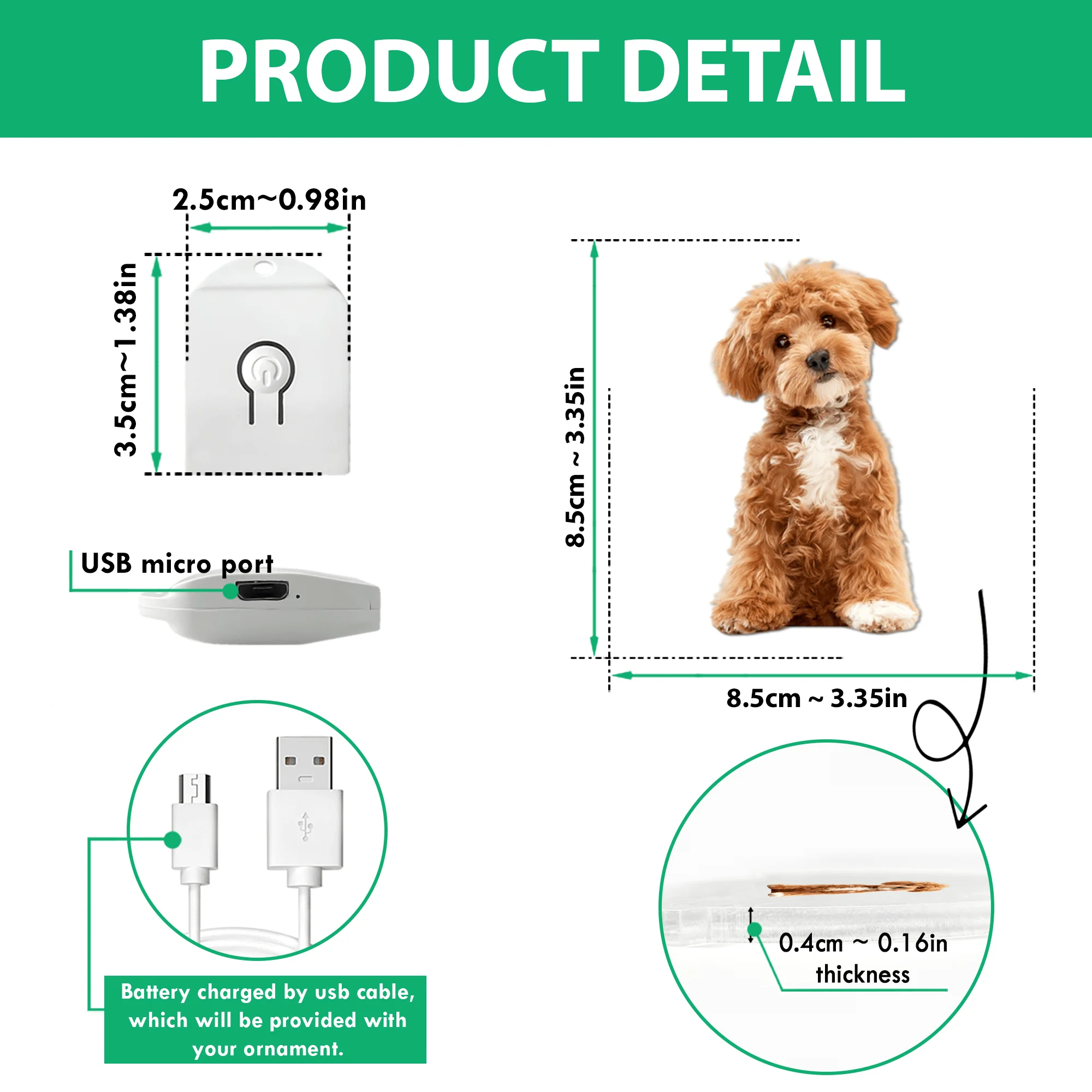 Custom Dog Photo Led Acrylic Ornament N304 HA75 891680 - Image 4