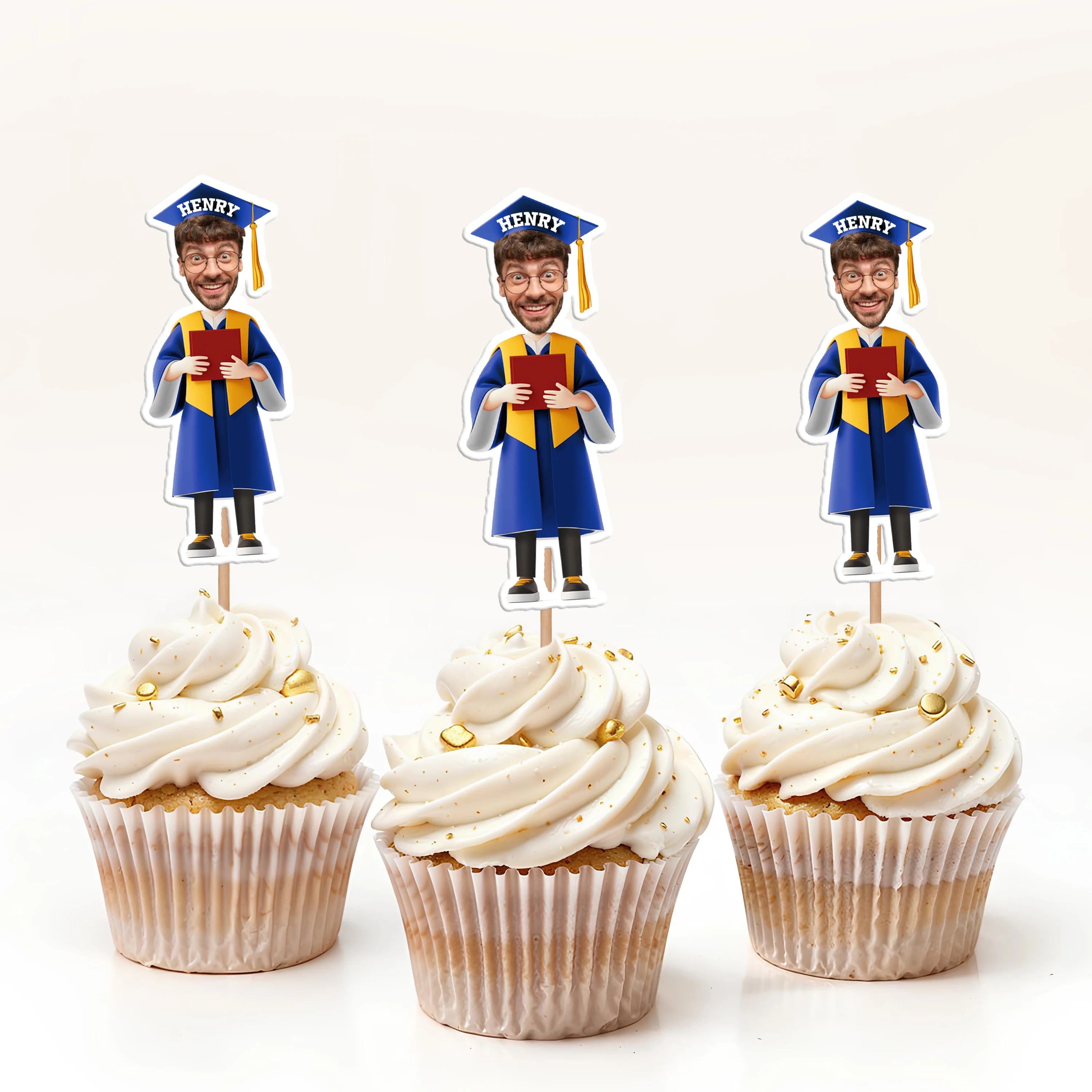 Custom Face Class of 2026 - Graduation Personalized Decoration Cupcake Toppers HA75 920858 - Image 5