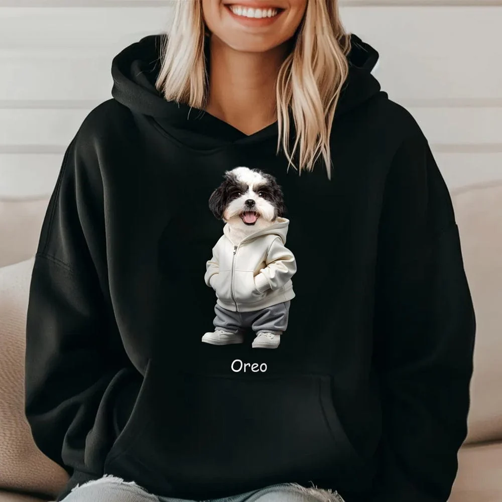 Custom Face Cute Dog Dark Shirt Gift For Dog Lovers HA75 891810 - Image 6