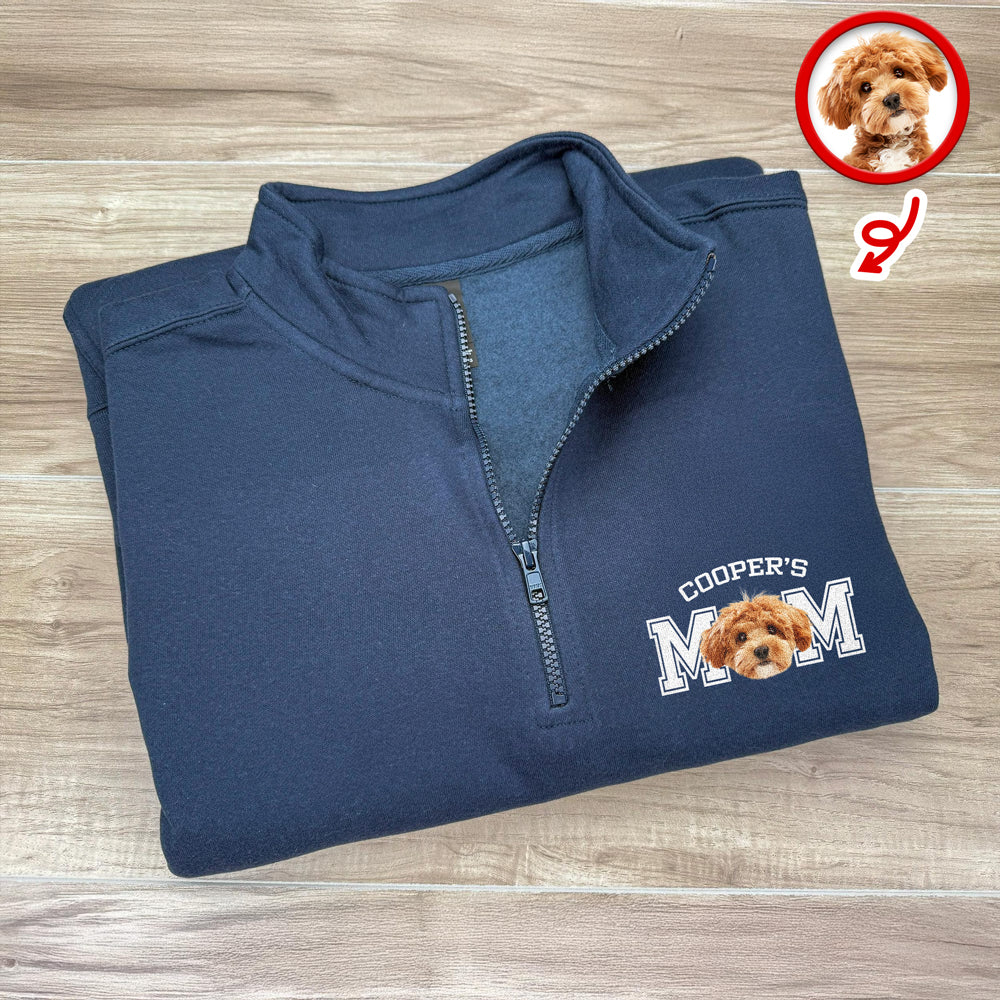 Custom Face Dog Cat Dad Printed Quarter Zip Sweater Gift For Dog Cat Lovers HA75 898608 - Image 6