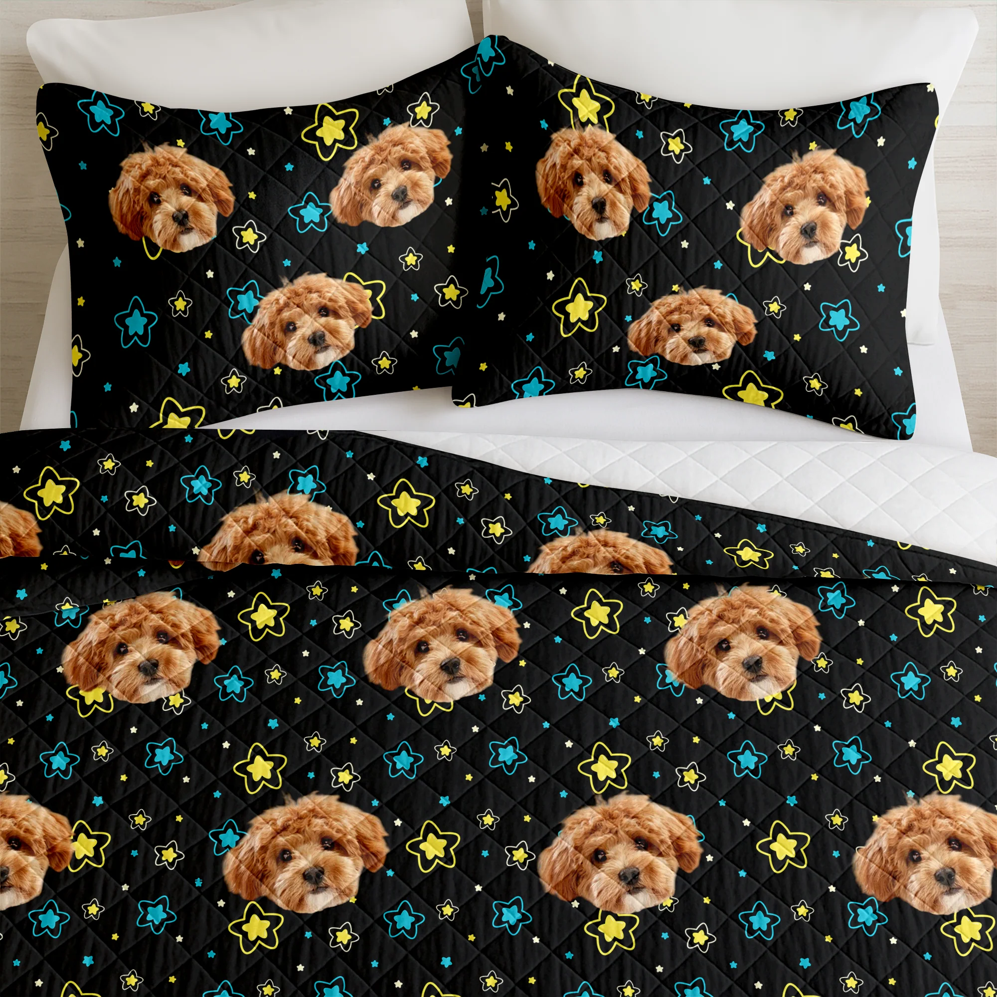 Custom Face Dog Cat Quilt Bedding Set For Dog Cat Pet Lovers HA75 898224 - Image 3