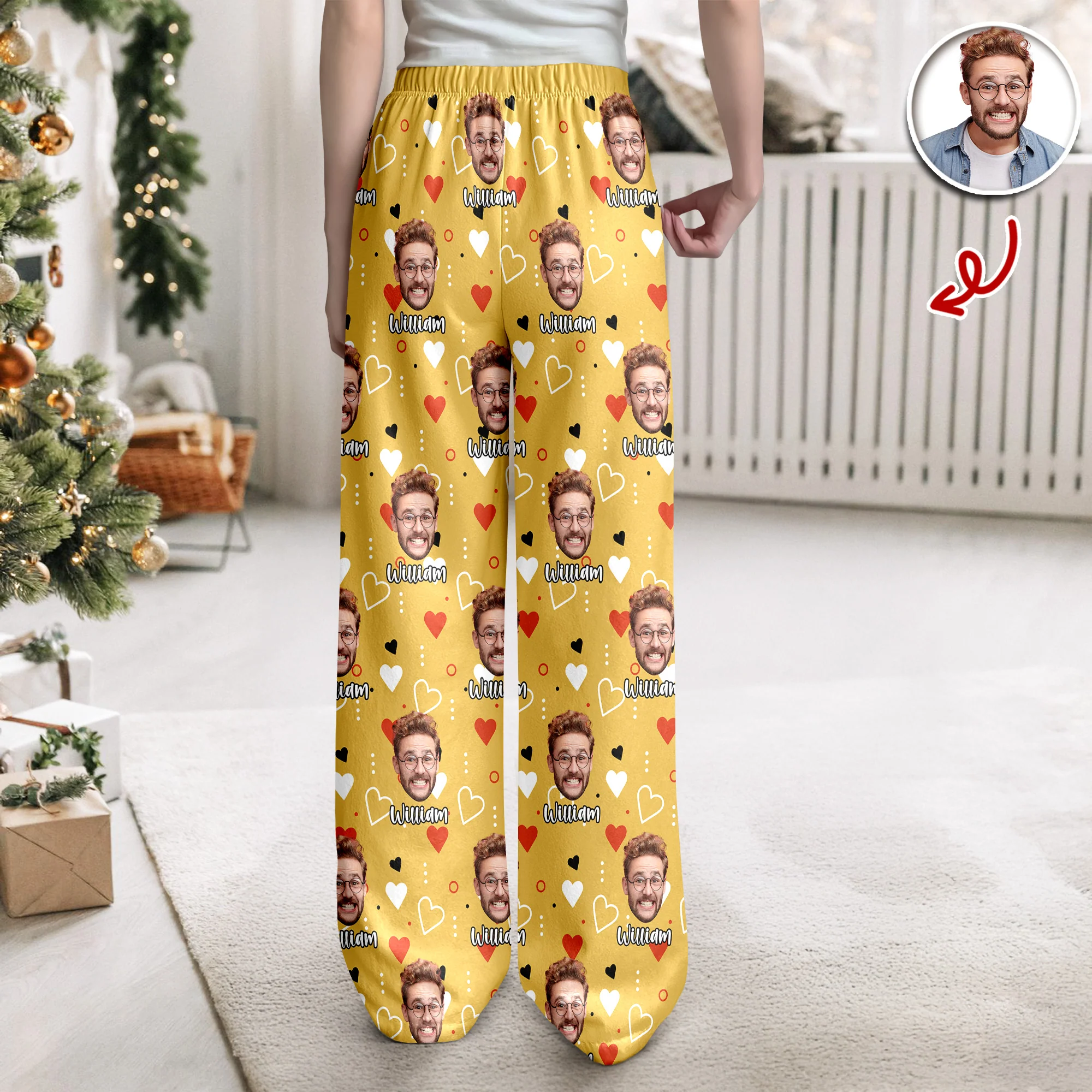 Custom Face Sweatpants Couple Gift, Valentine's Day Gift HA75 898402 - Image 6