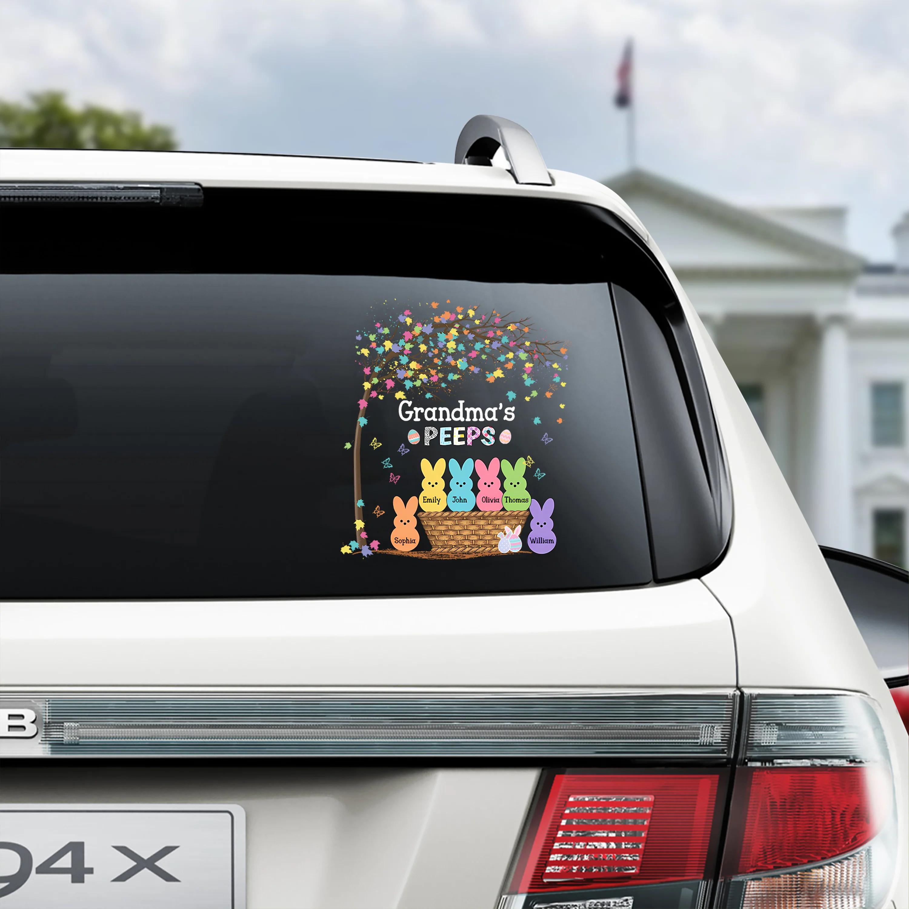 Custom Family Bunny Easter Car Window Decal Sticker Family Gift HA75 920026 - Image 5