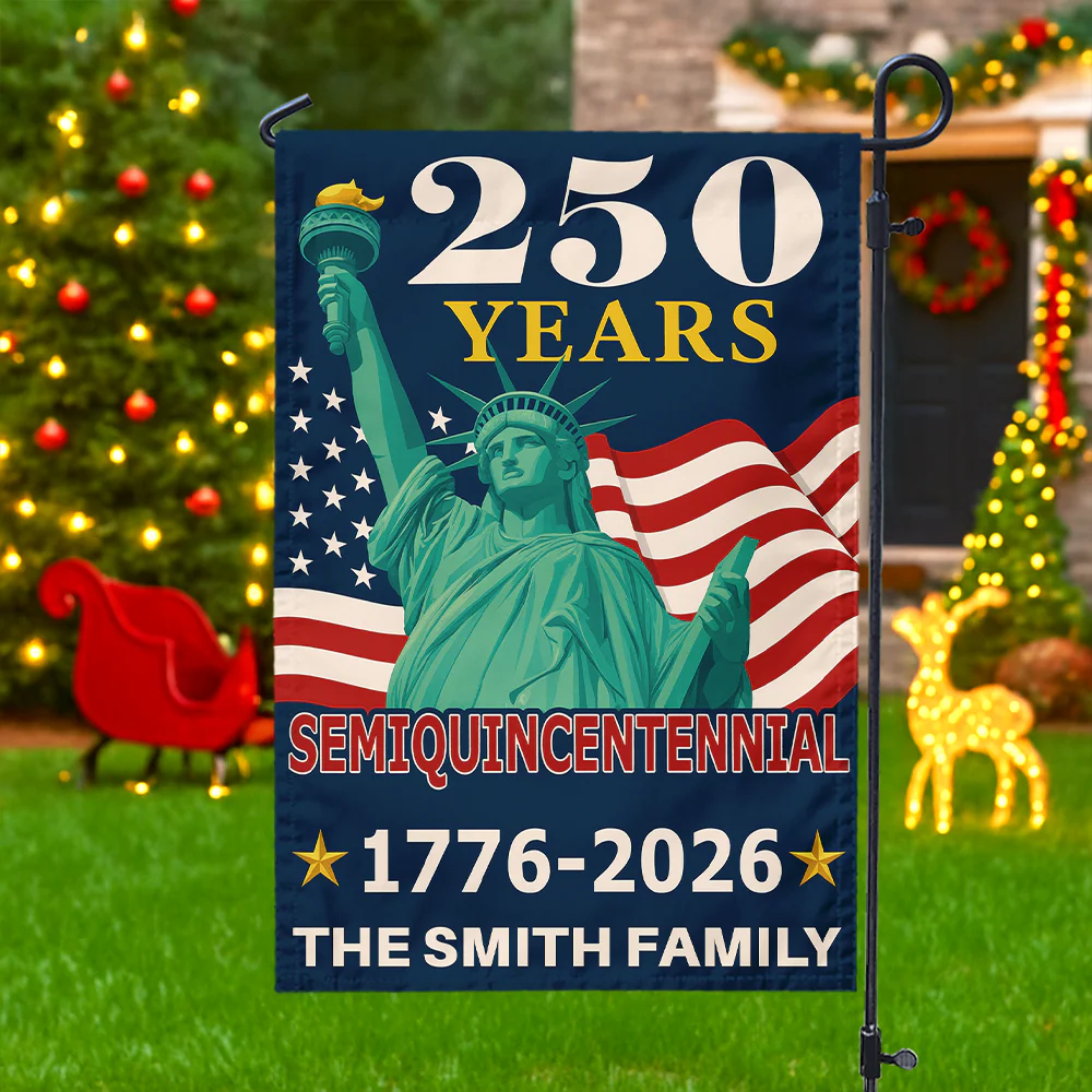 Custom Family Name 250 Years America 1776-2026 Semiquincentennial Garden Flag HA75 898324 - Image 2