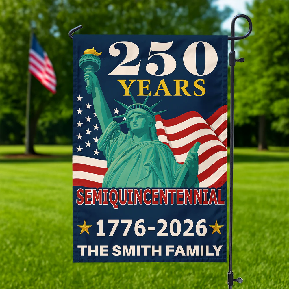 Custom Family Name 250 Years America 1776-2026 Semiquincentennial Garden Flag HA75 898324 - Image 3