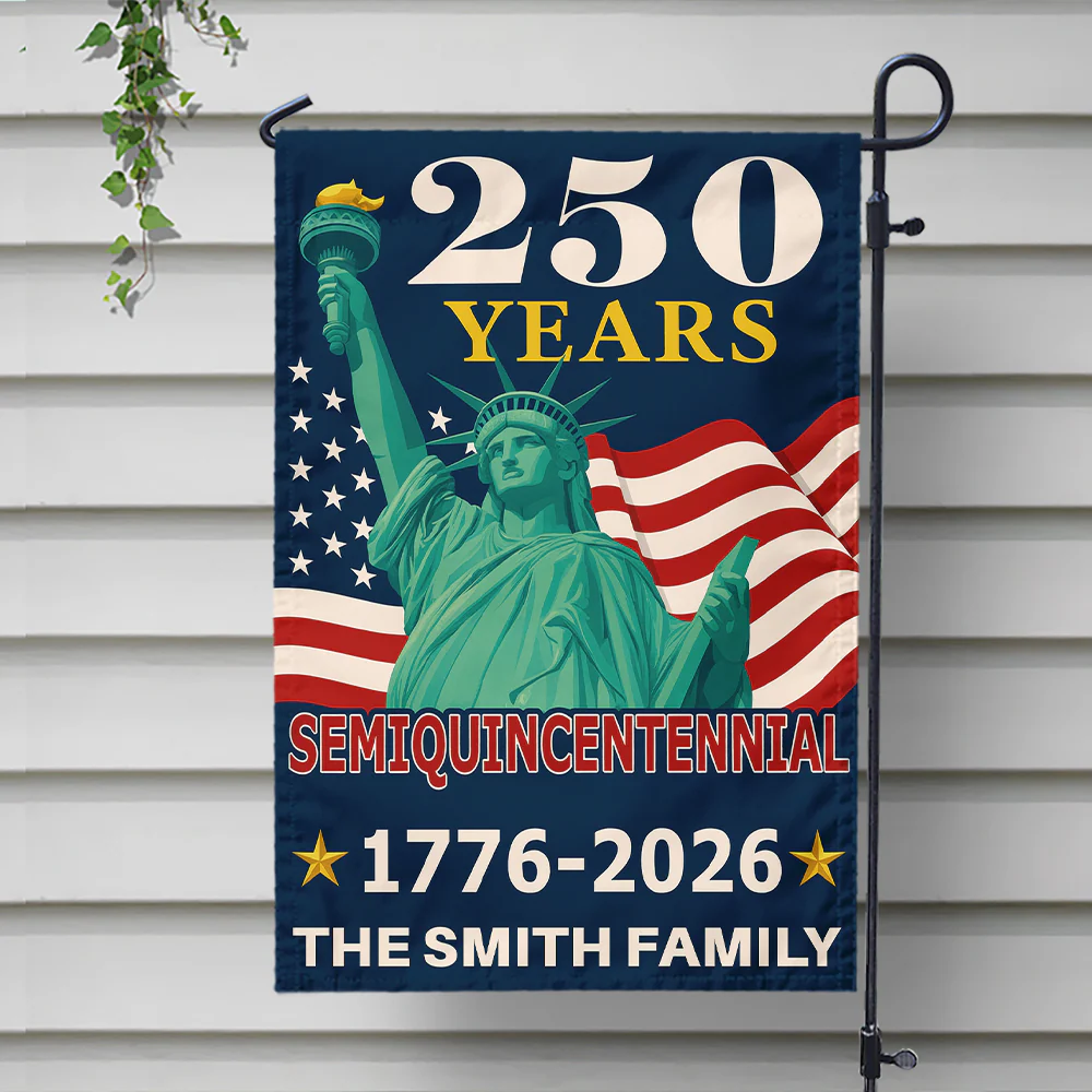 Custom Family Name 250 Years America 1776-2026 Semiquincentennial Garden Flag HA75 898324 - Image 4