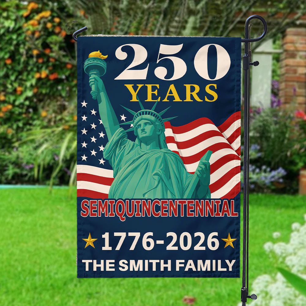 Custom Family Name 250 Years America 1776-2026 Semiquincentennial Garden Flag HA75 898324 - Image 7