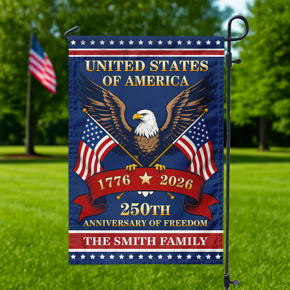 Custom Family Name United States Of America 1776 - 2026 Personalized Garden Flag HA75 921600 - Image 3