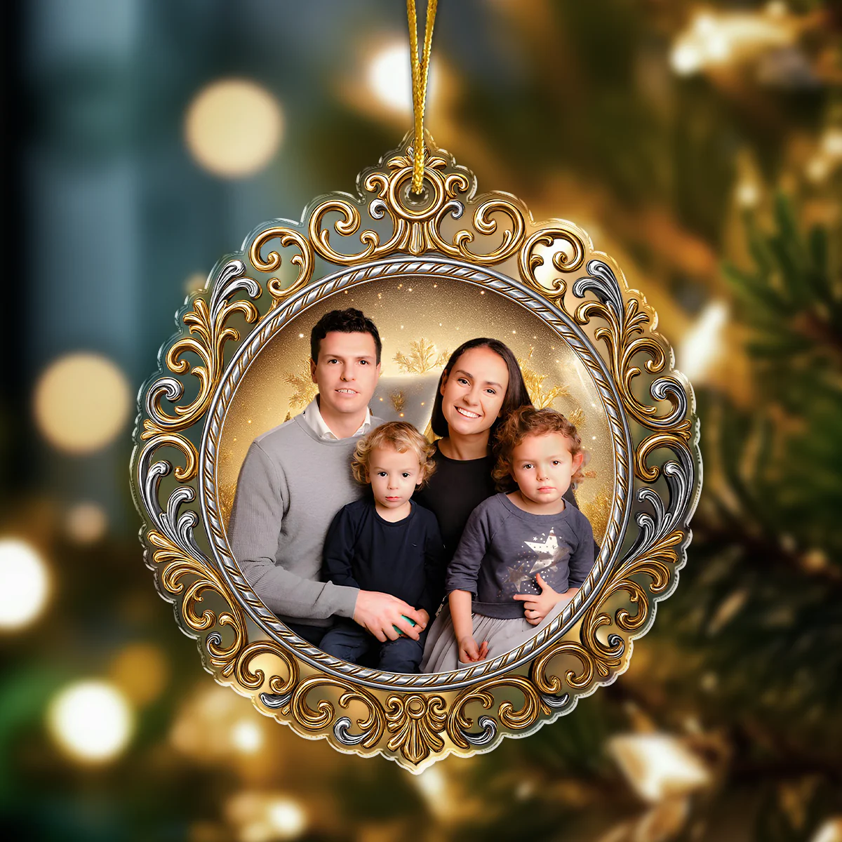 Custom Family Photo Acrylic Ornament Christmas Gift HA75 898166 - Image 4