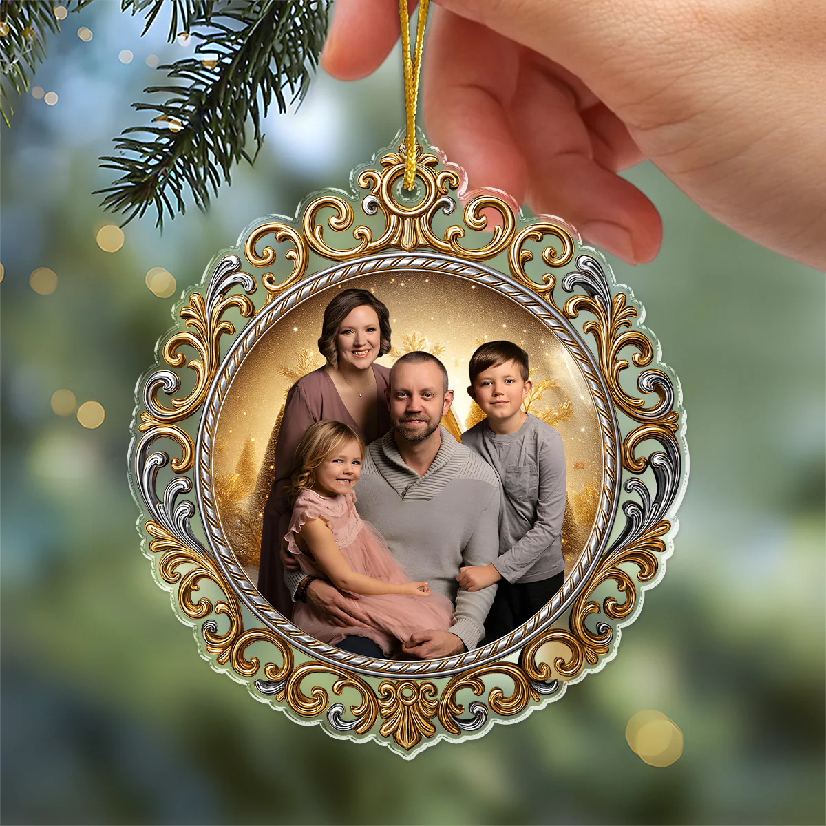 Custom Family Photo Acrylic Ornament Christmas Gift HA75 898166 - Image 6