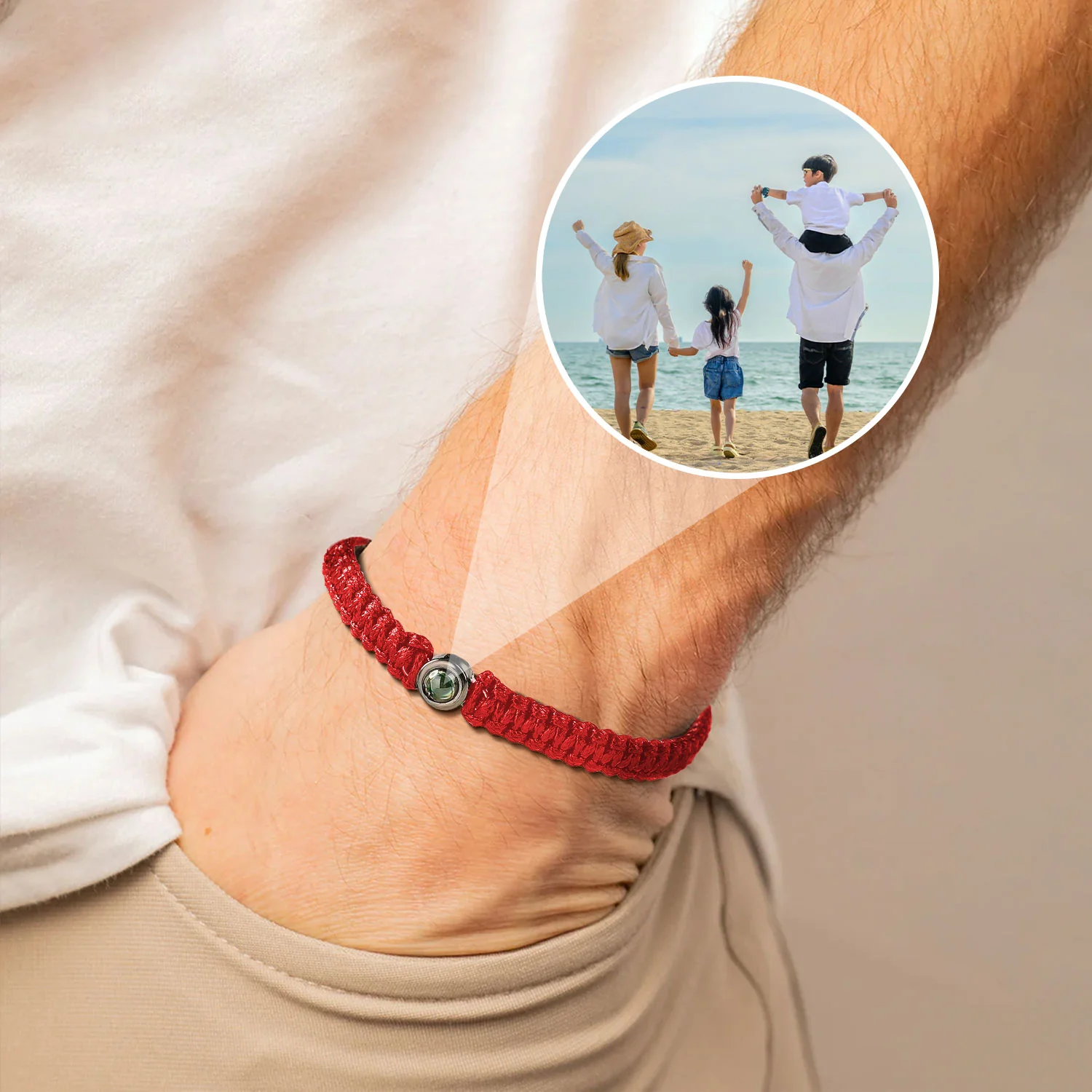 Custom Family Photo Projection Bracelet Jewelry Family Gift HA75 892732 - Image 3