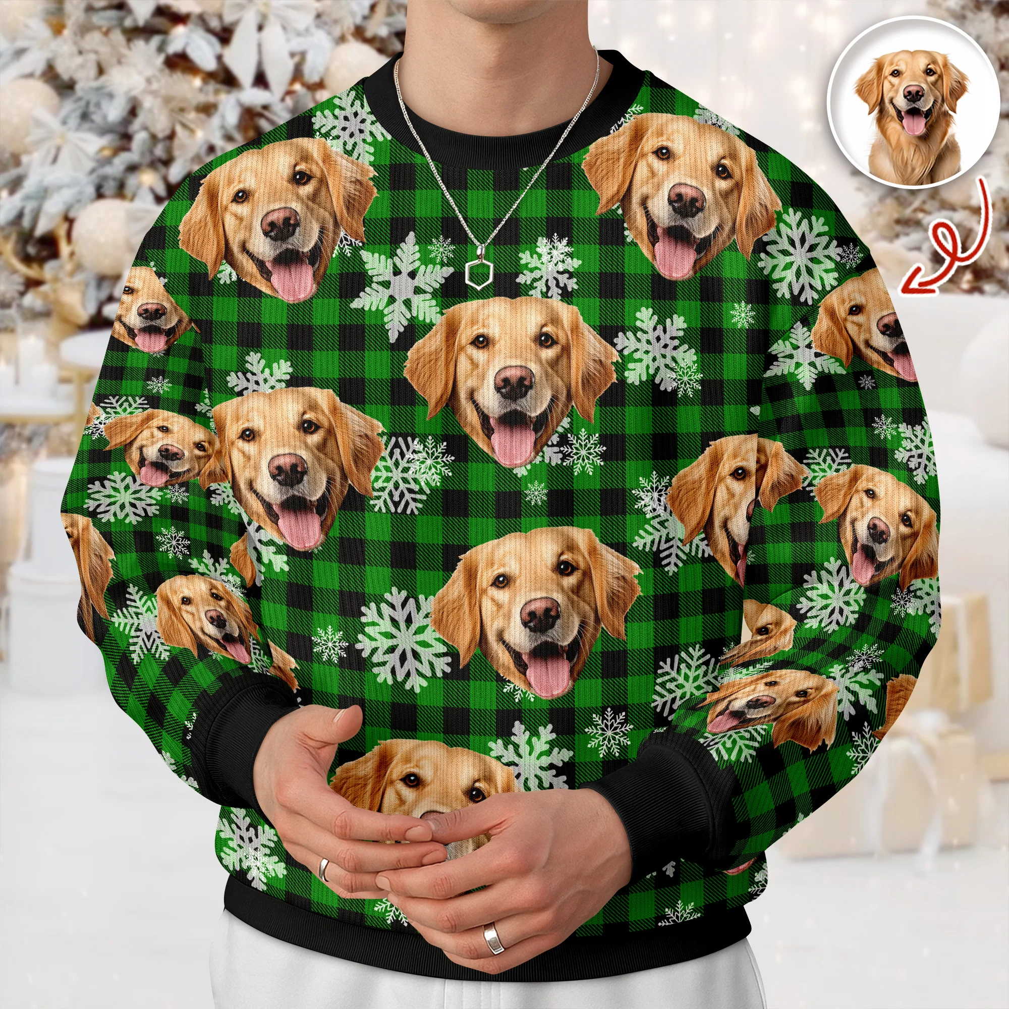 Custom Funny Dog Face Ugly Sweater Christmas Gift HA75 897092 - Image 2