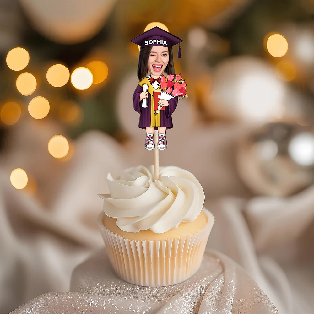 Custom Funny Face Class of 2025 Graduation Decoration Cupcake Toppers HA75 892120 - Image 3