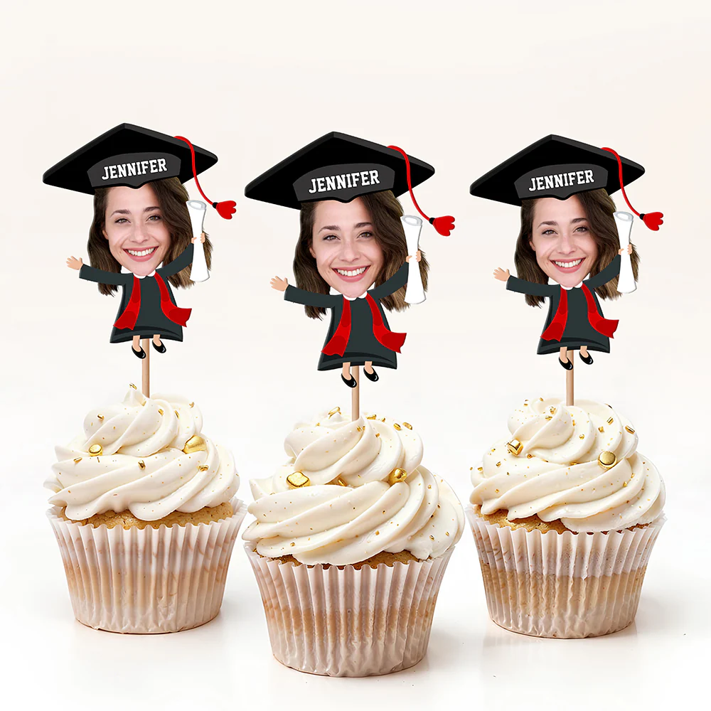 Custom Funny Face Class of 2026 Graduation Decoration Cupcake Toppers HA75 891992 - Image 8