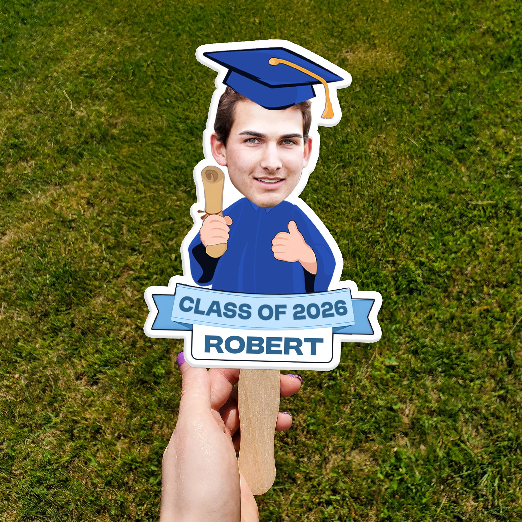 Custom Funny Face Class Of 2026 Graduation Face Fan Gift HA75 898604 - Image 2