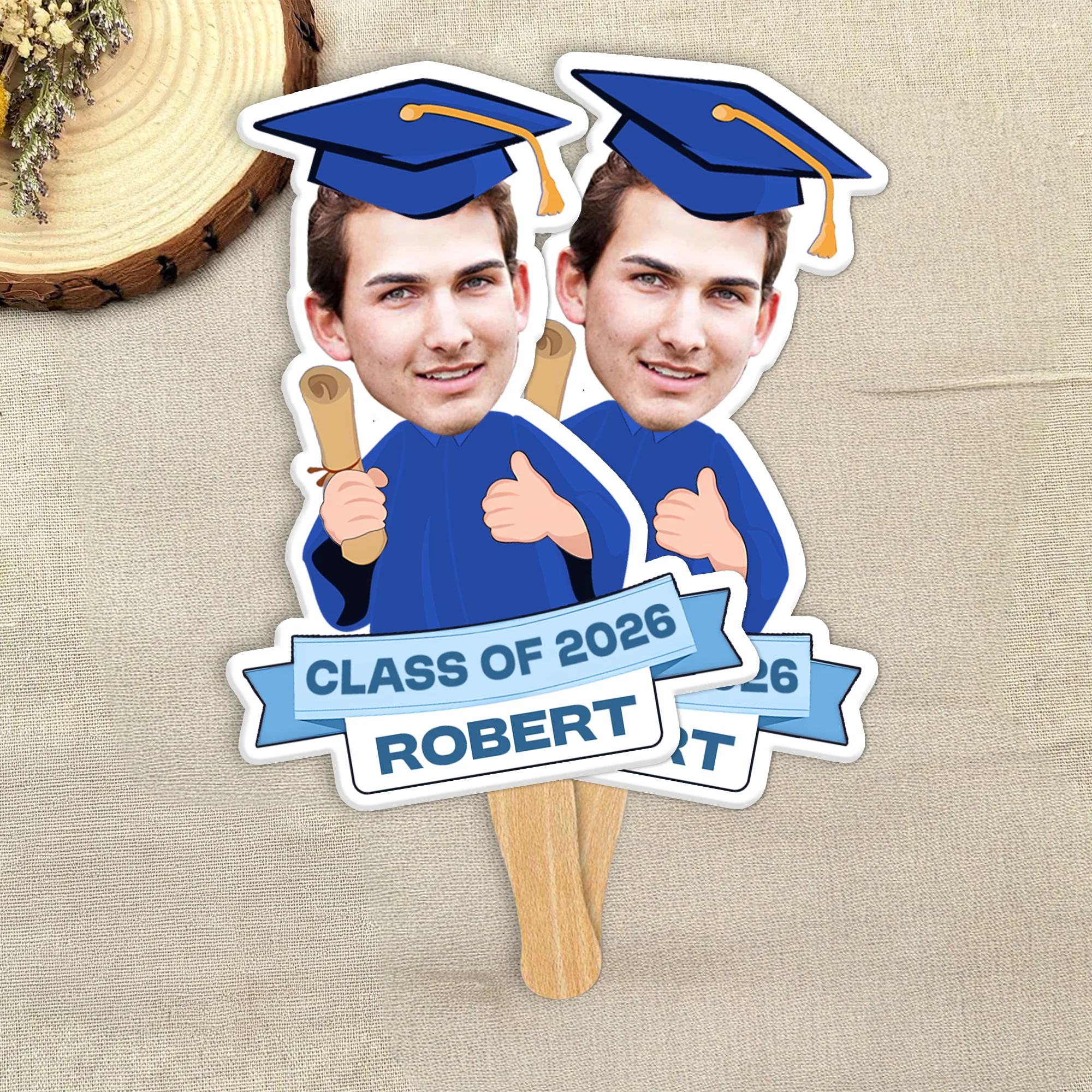 Custom Funny Face Class Of 2026 Graduation Face Fan Gift HA75 898604 - Image 5