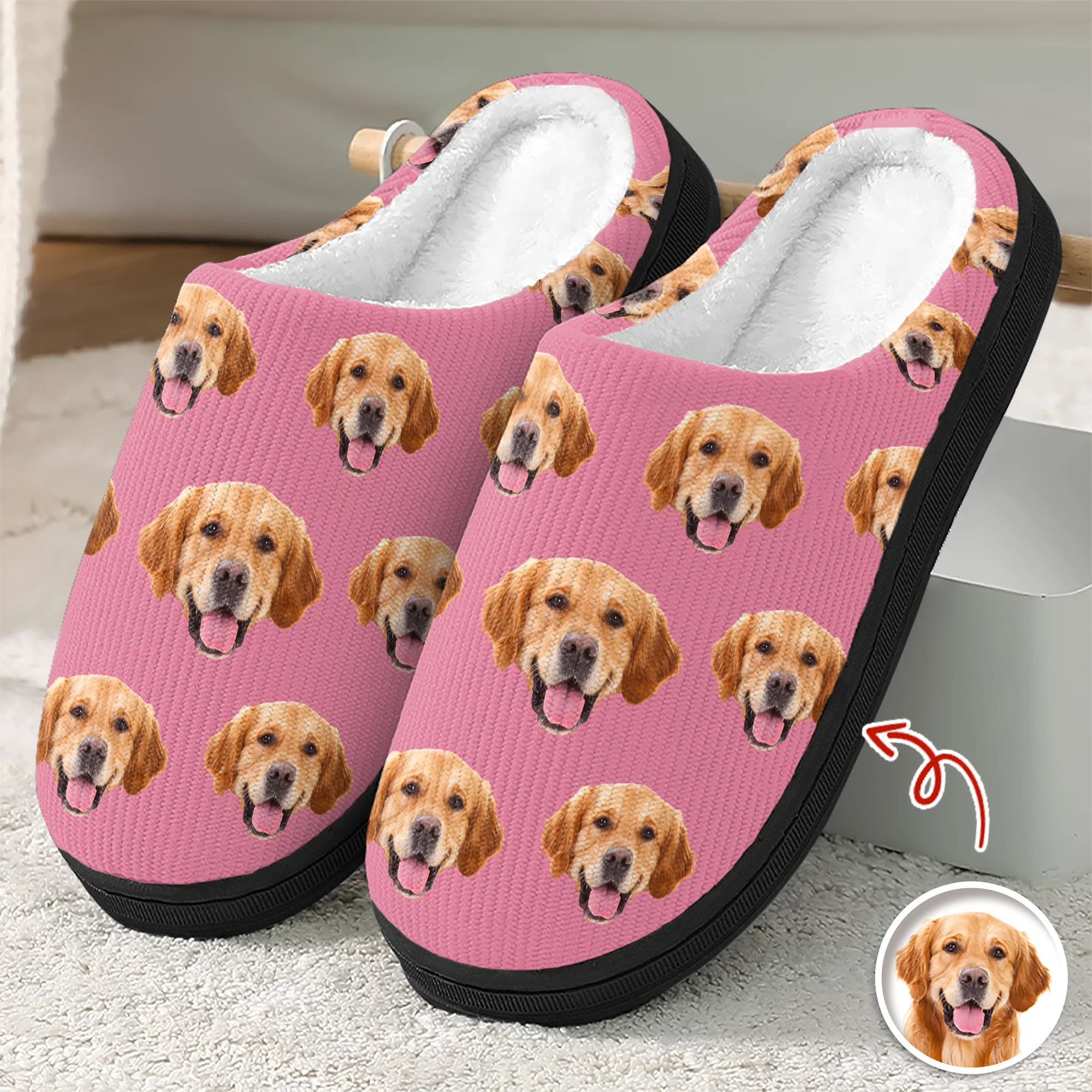 Custom Funny Face Dog Cat Pet Slippers Gift For Pet Owner HA75 892998 - Image 11
