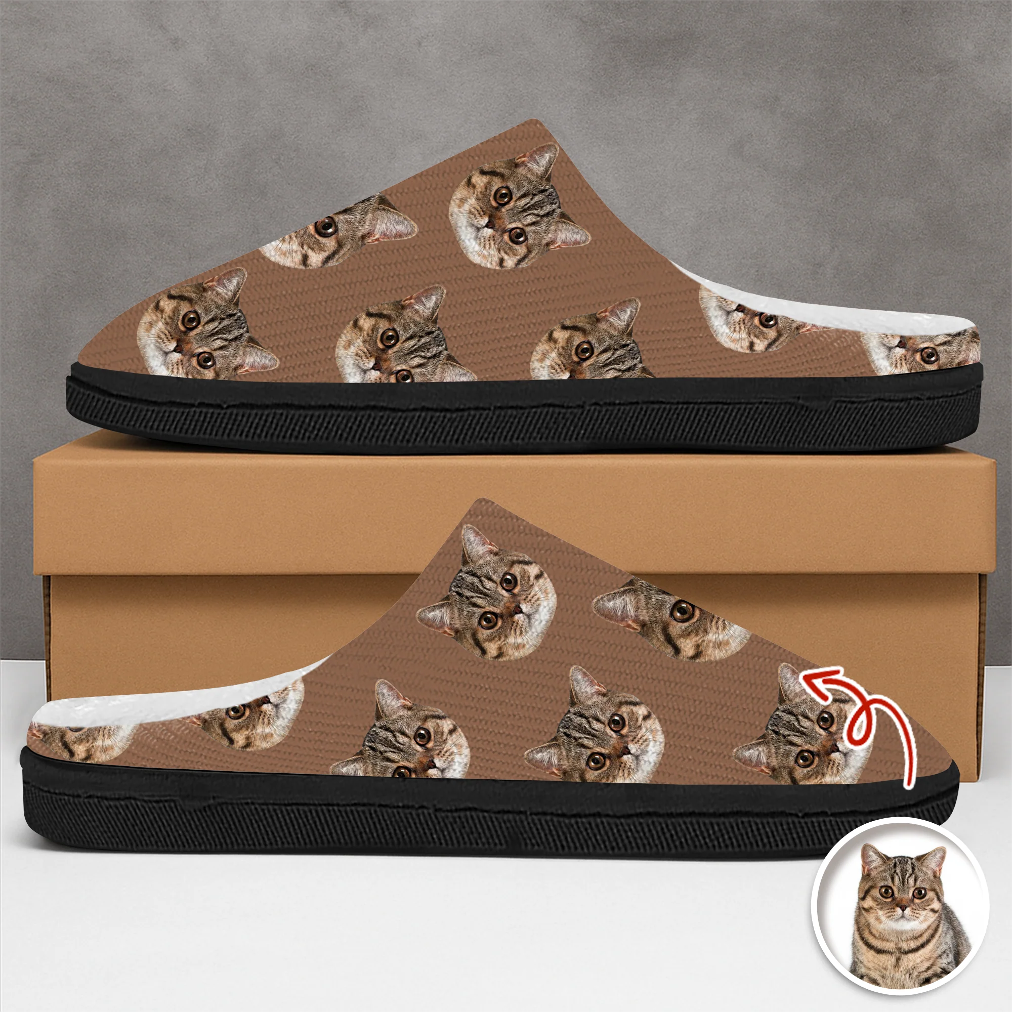 Custom Funny Face Dog Cat Pet Slippers Gift For Pet Owner HA75 892998 - Image 9