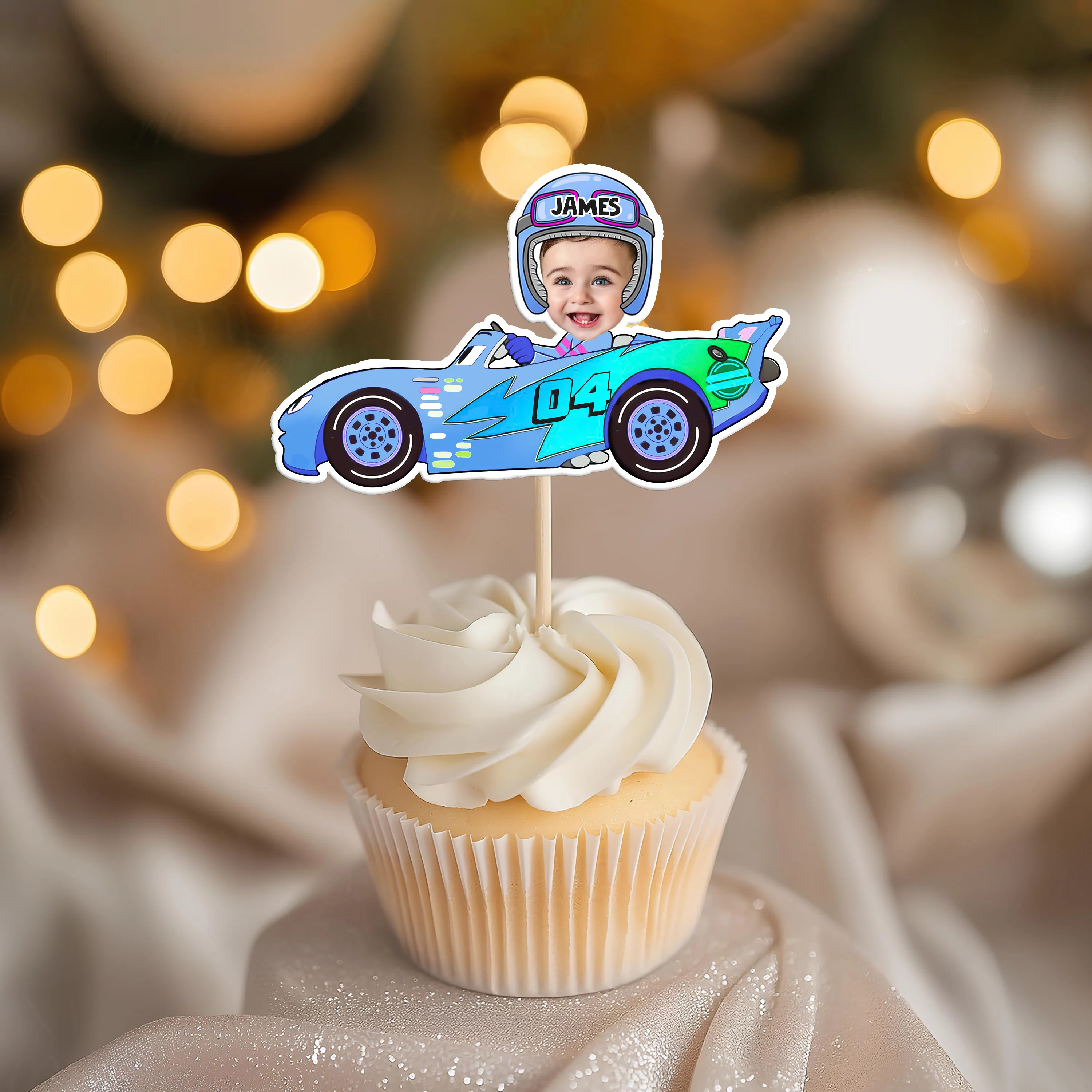 Custom Kid Face Car Toys Decoration Cupcake Toppers HA75 892000 - Image 6