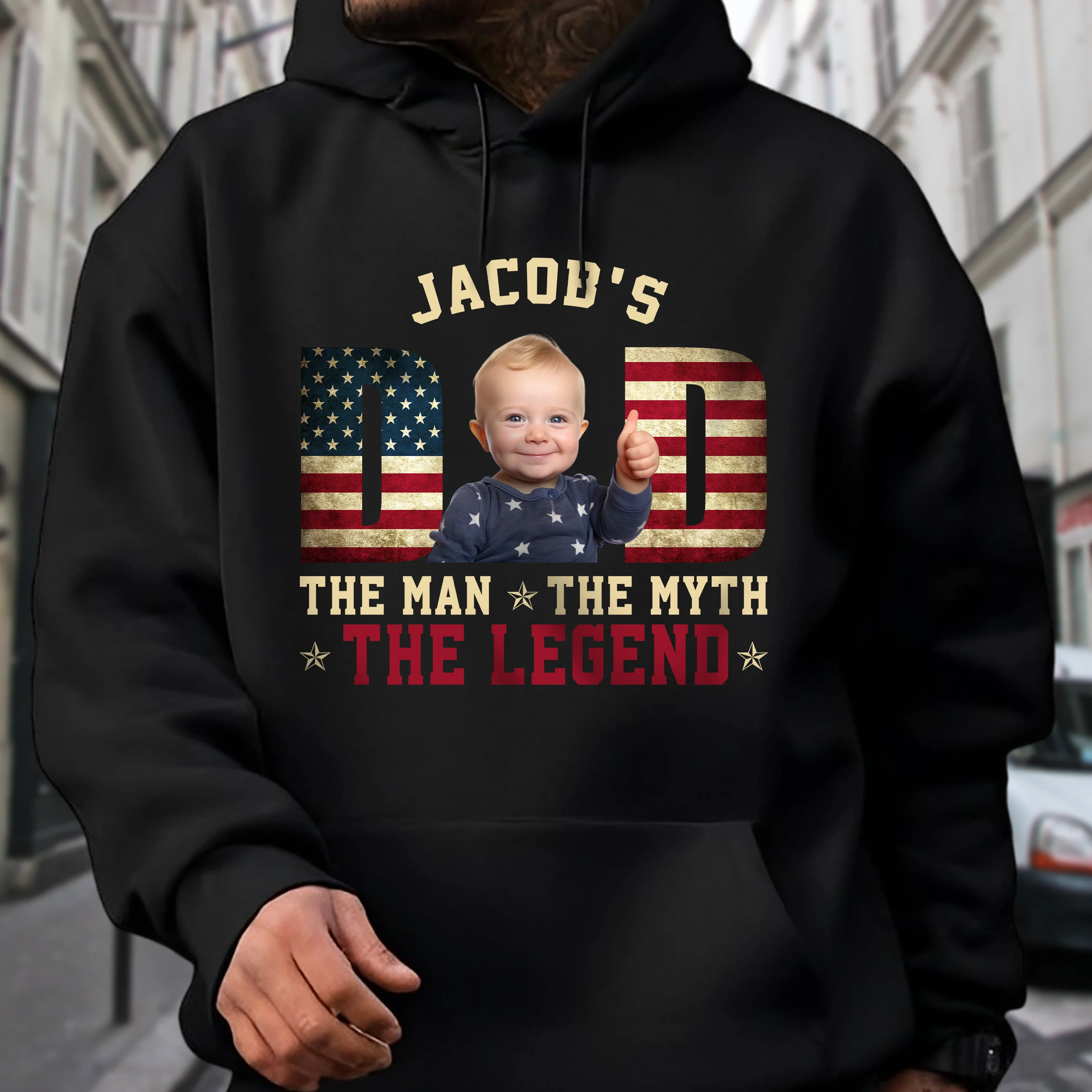 Custom Kid Photo - Dad, The Man The Myth The Legend Dad Shirt HA75 892416 - Image 5