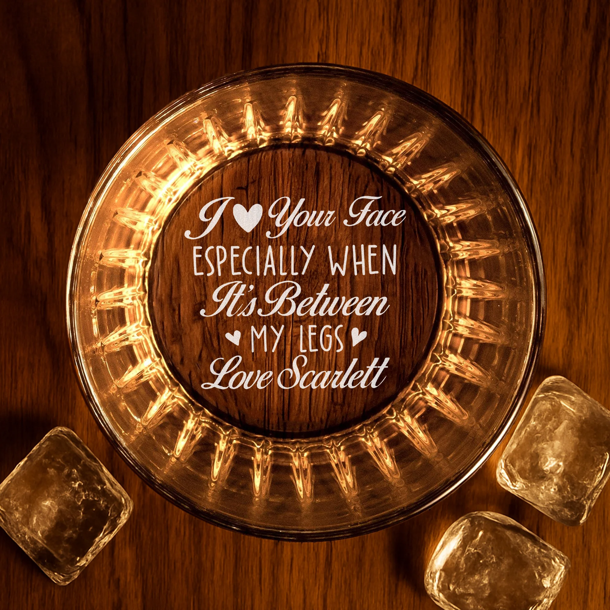 Custom Name I Love Your Face Personalized Engraved Lines Whiskey Glass Valentine Gift HA75 898724 - Image 3