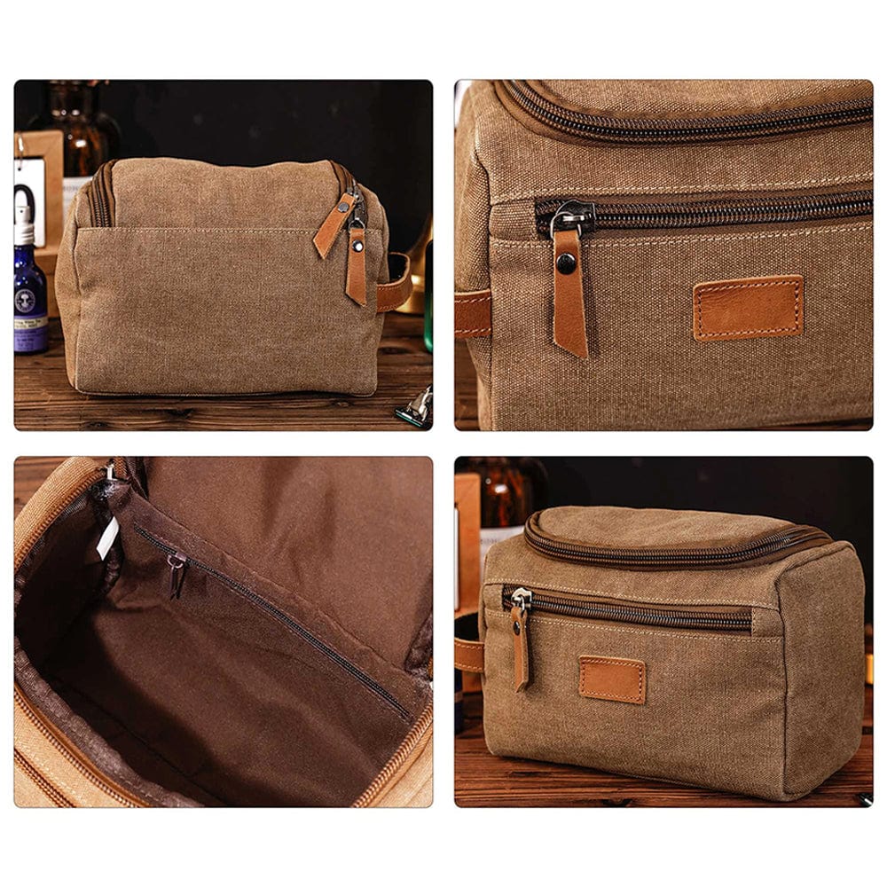Custom Name Men's Canvas Toiletry Bag Personalized Valentine Gift, Father's Day Gift For Him HA75 891796 - Image 5