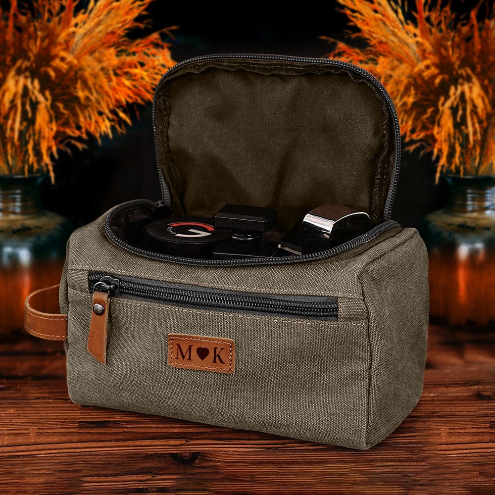 Custom Name Men's Canvas Toiletry Bag Personalized Valentine Gift, Father's Day Gift For Him HA75 891796 - Image 6