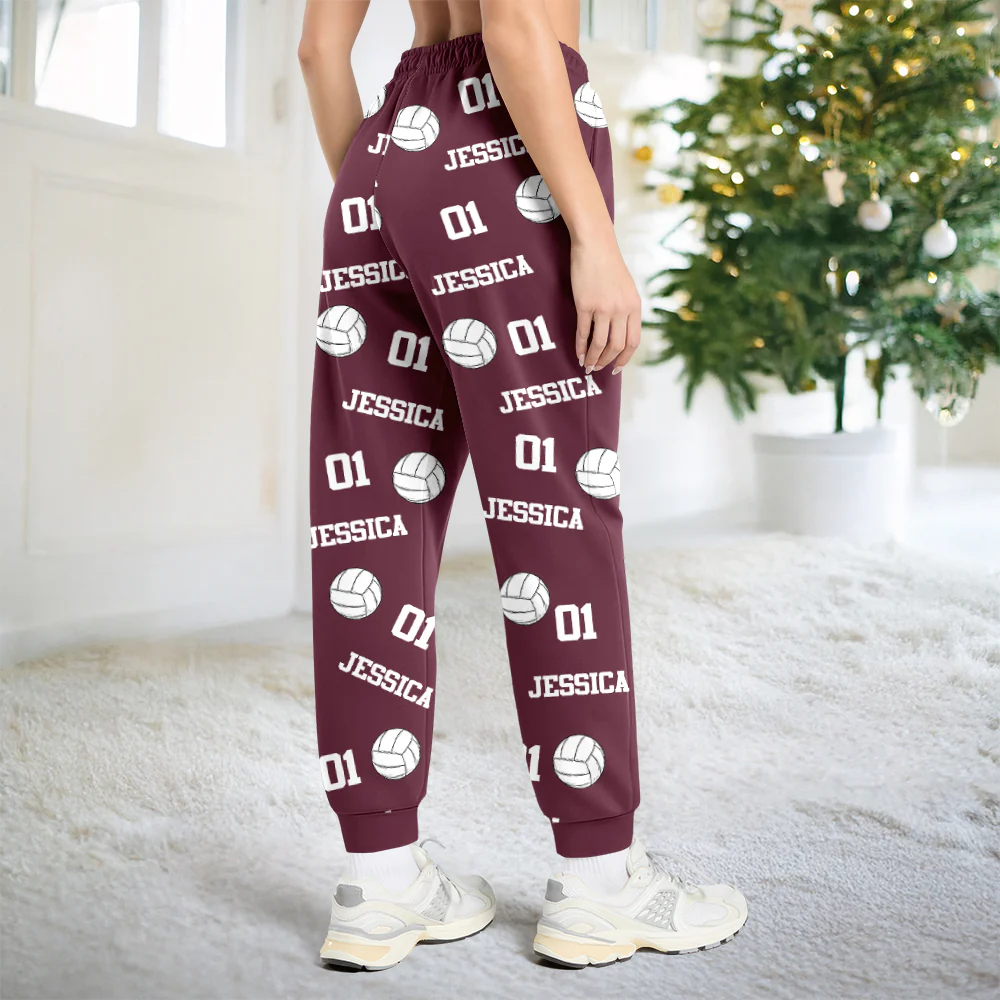 Custom Name, Number Volleyball Personalized Sweatpants HA75 897674 - Image 6