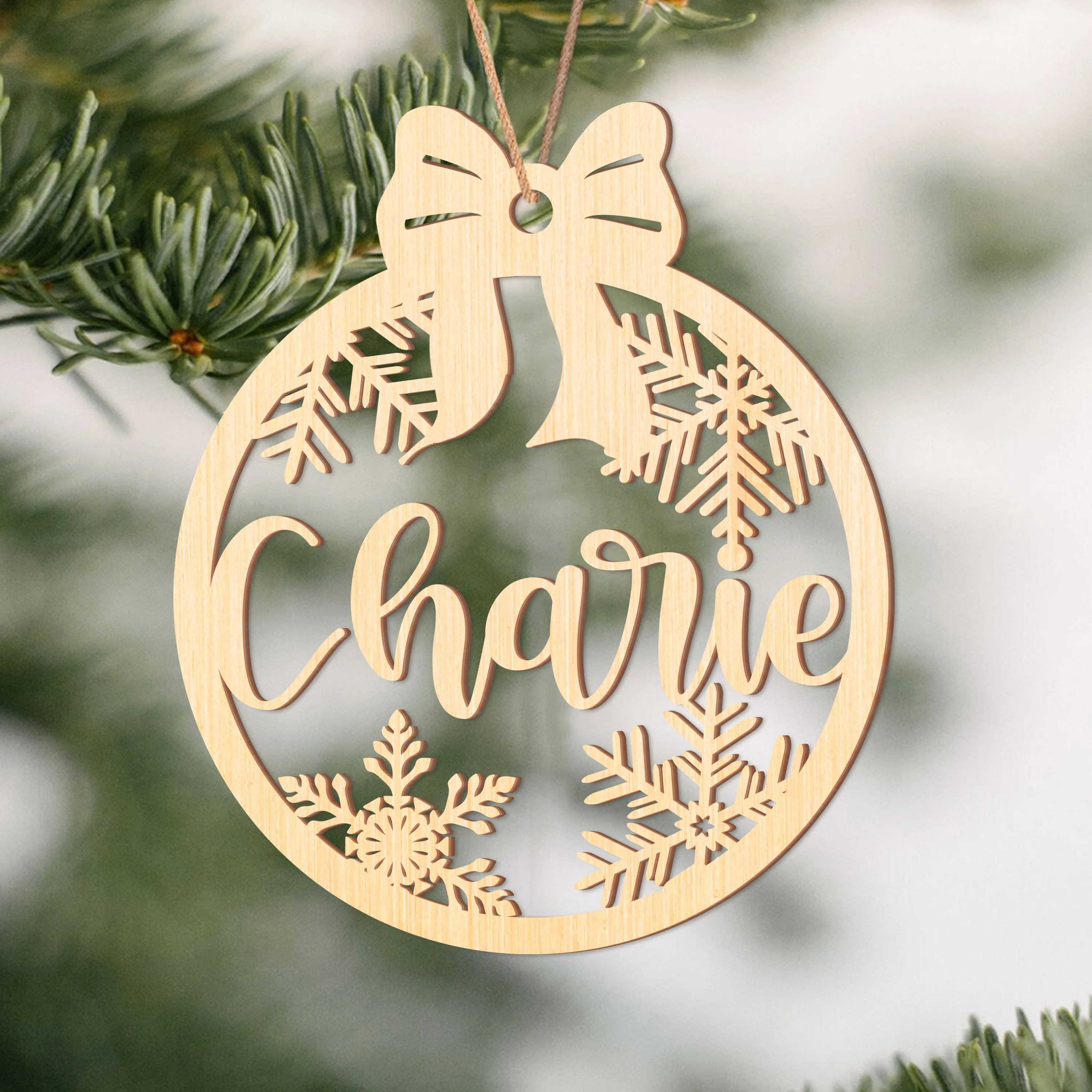 Custom Name Personalized Christmas Ornaments Wood Ornament HA75 891458 - Image 3