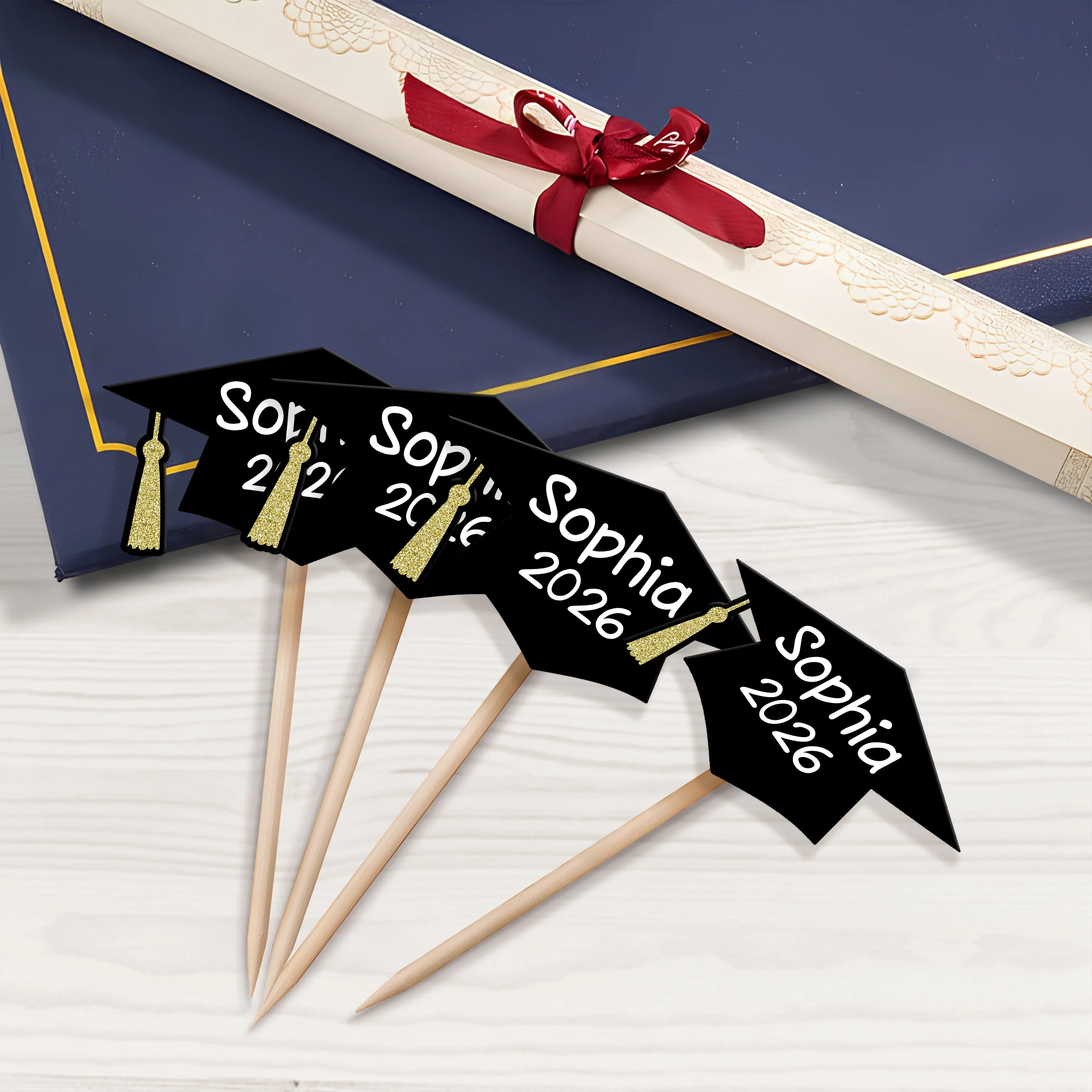 Custom Name Personalized Graduation Cupcake Toppers HA75 920078 - Image 6