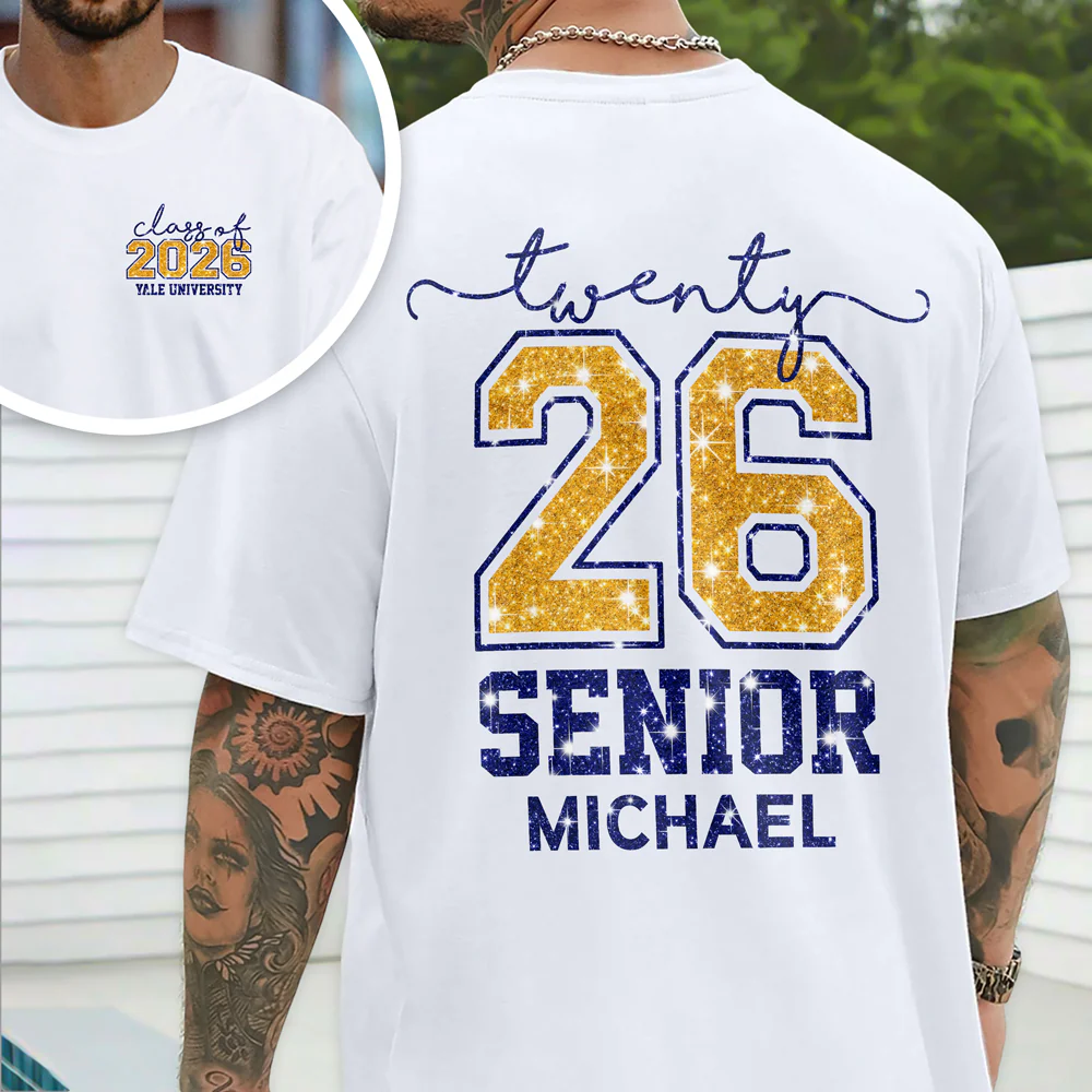 Custom Name Senior Class Of 2026 Graduation Back Front Shirt HA75 920490 - Image 2