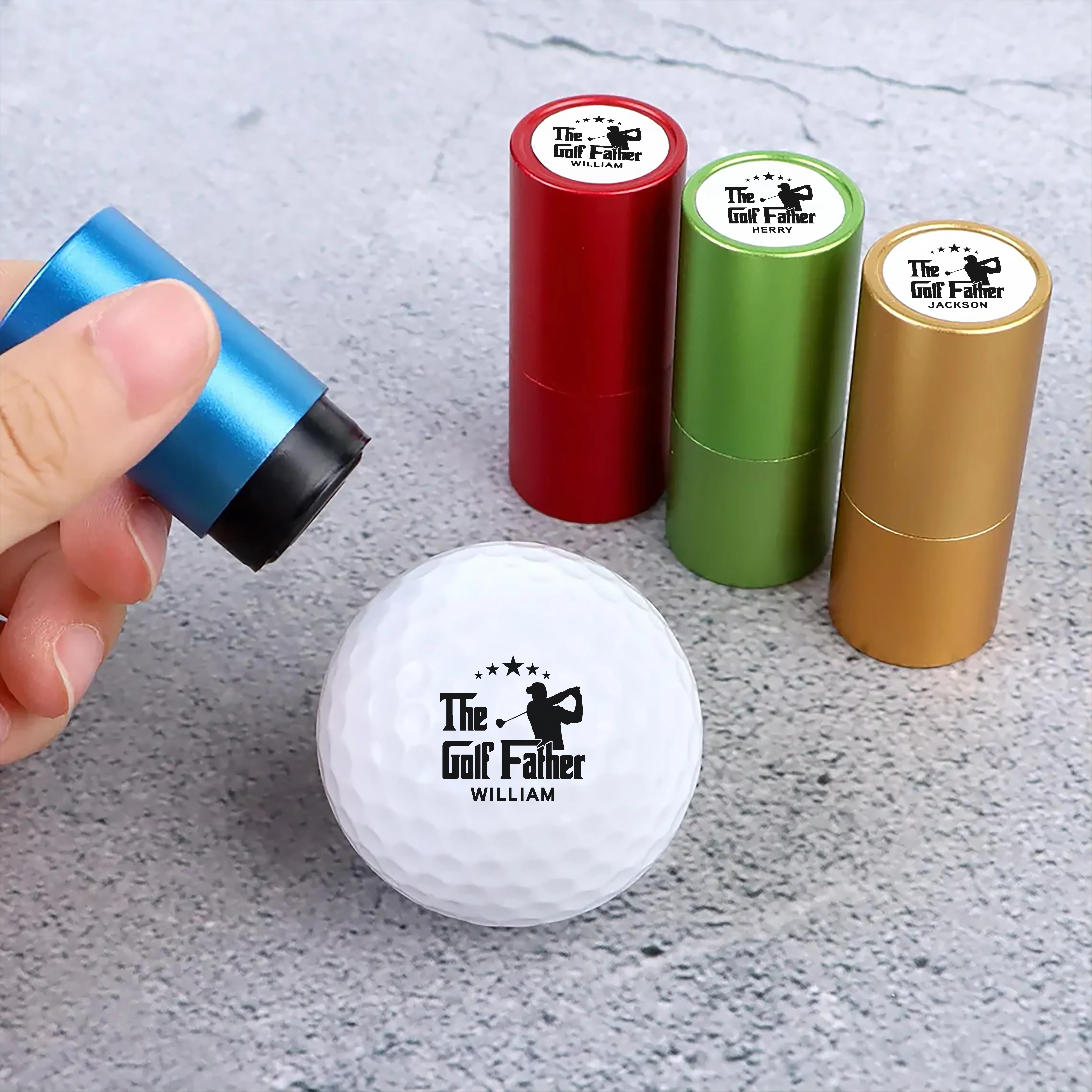 Custom Name The Golf Father Personalized Golf Ball Stamp Box Gift for Golfer, Golf Ball Marker HA75 898438 - Image 4