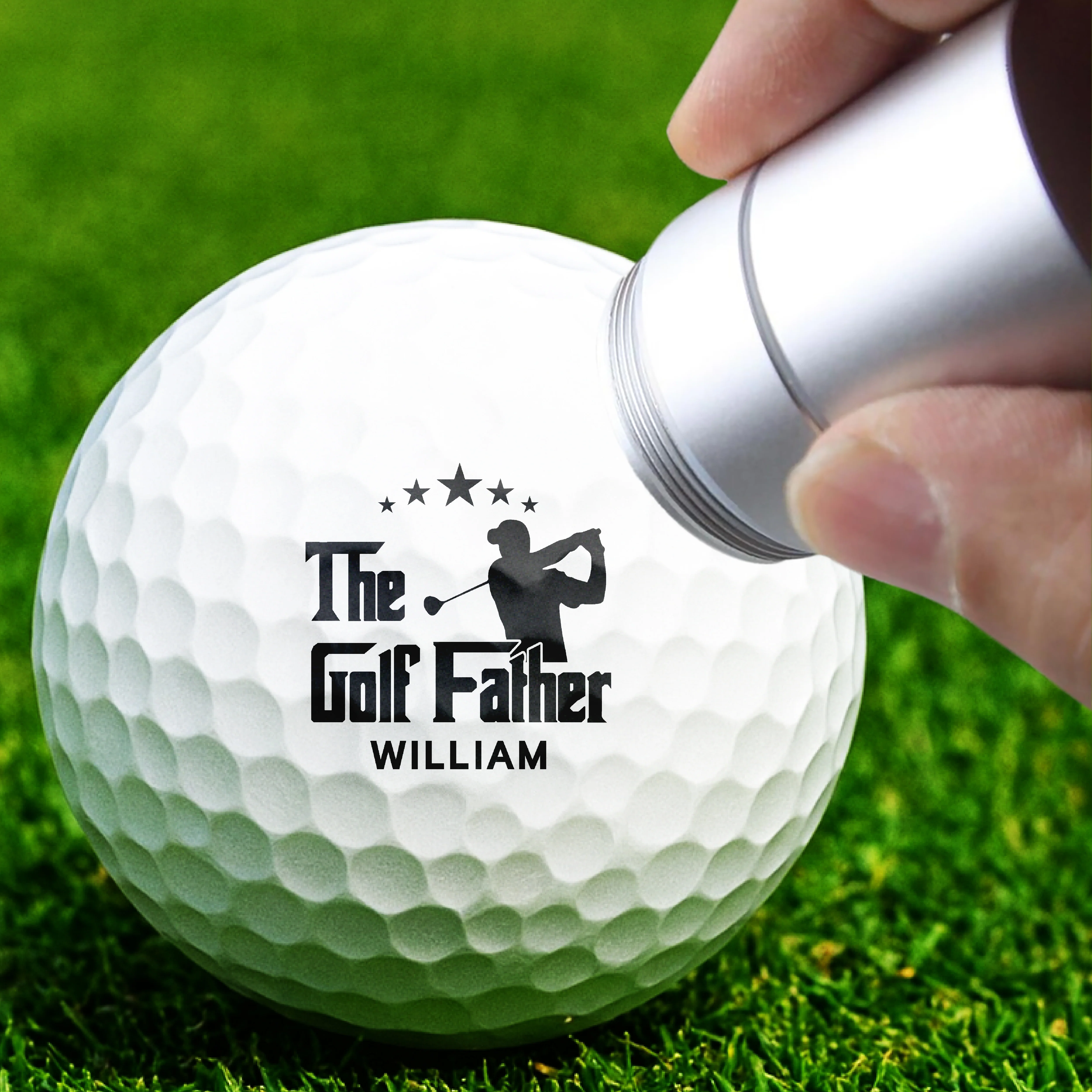 Custom Name The Golf Father Personalized Golf Ball Stamp Box Gift for Golfer, Golf Ball Marker HA75 898438 - Image 5