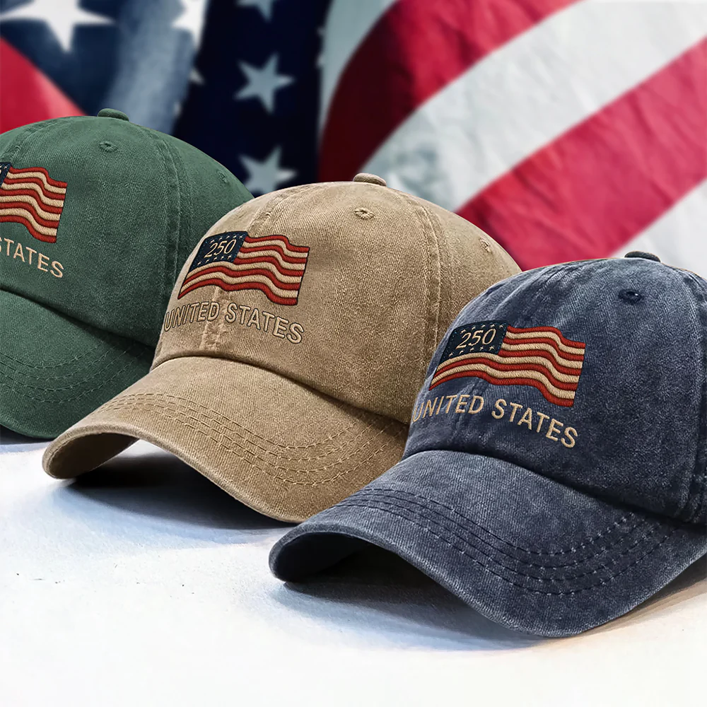 Custom Name USA Flag Hat 250th Anniversary 1776–2026 Patriotic Embroidered Baseball Cap HA75 898808 - Image 5