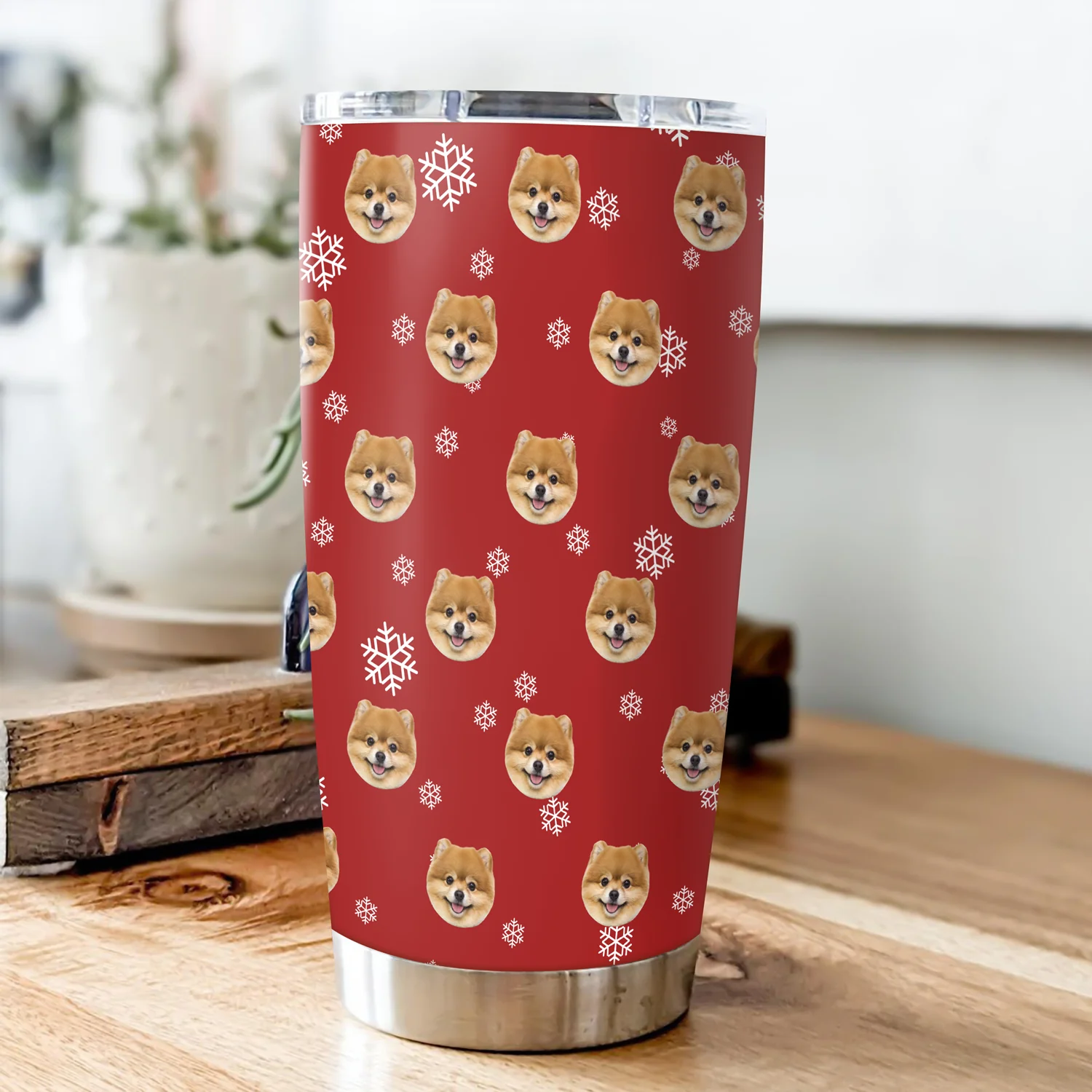 Custom Dog Cat Pet Photo Fat Tumbler Christmas Gift for Pet Lovers HA75 898298 - Image 3