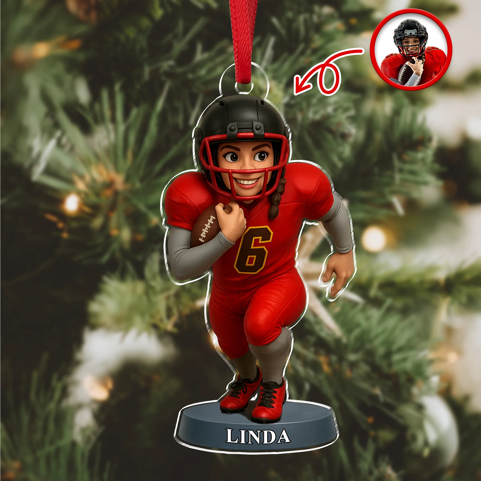 Custom Photo American Football 3D Effect Figure Art Acrylic Ornament Gifts For Sports Lovers HA75 897436 - Image 5