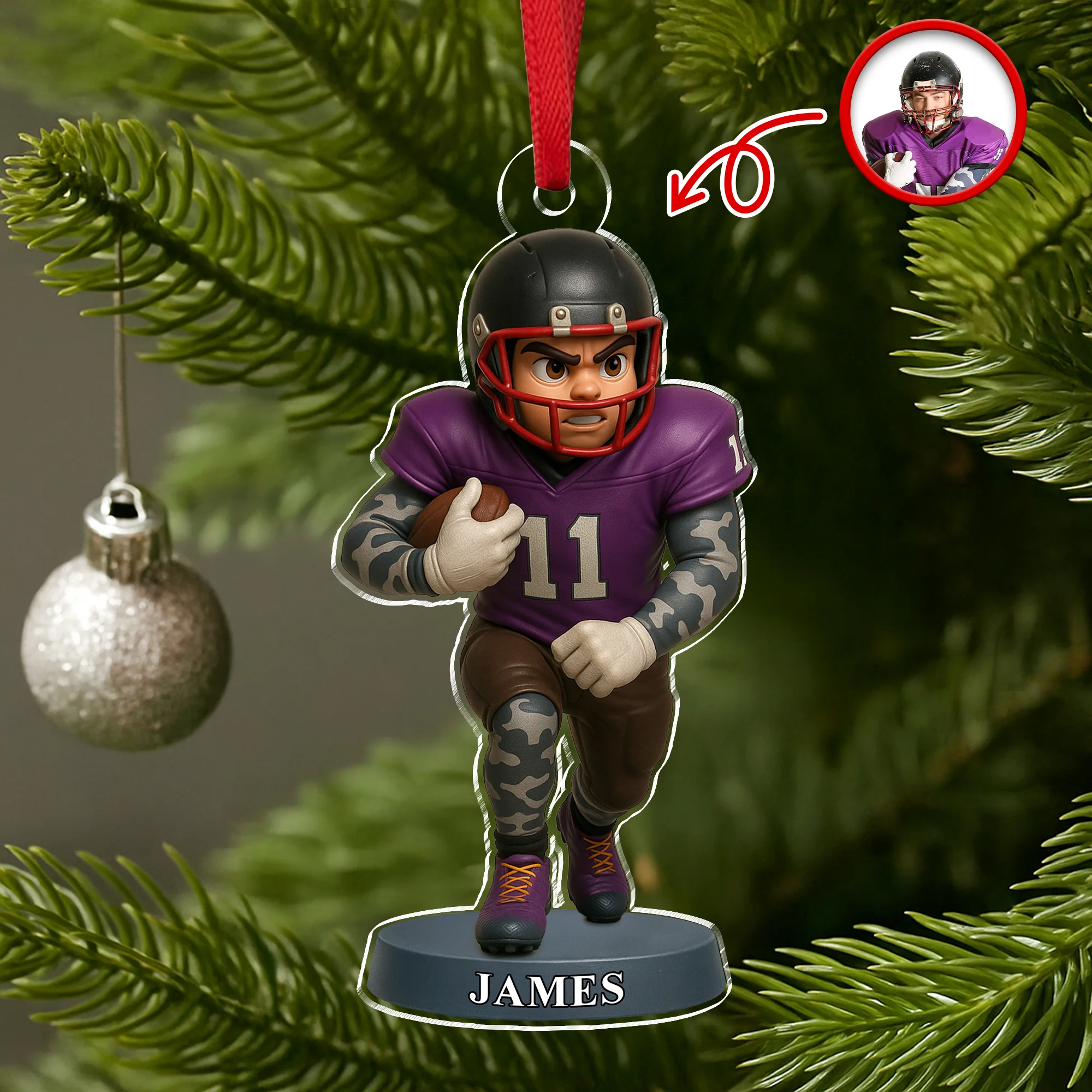 Custom Photo American Football 3D Effect Figure Art Acrylic Ornament Gifts For Sports Lovers HA75 897436 - Image 6