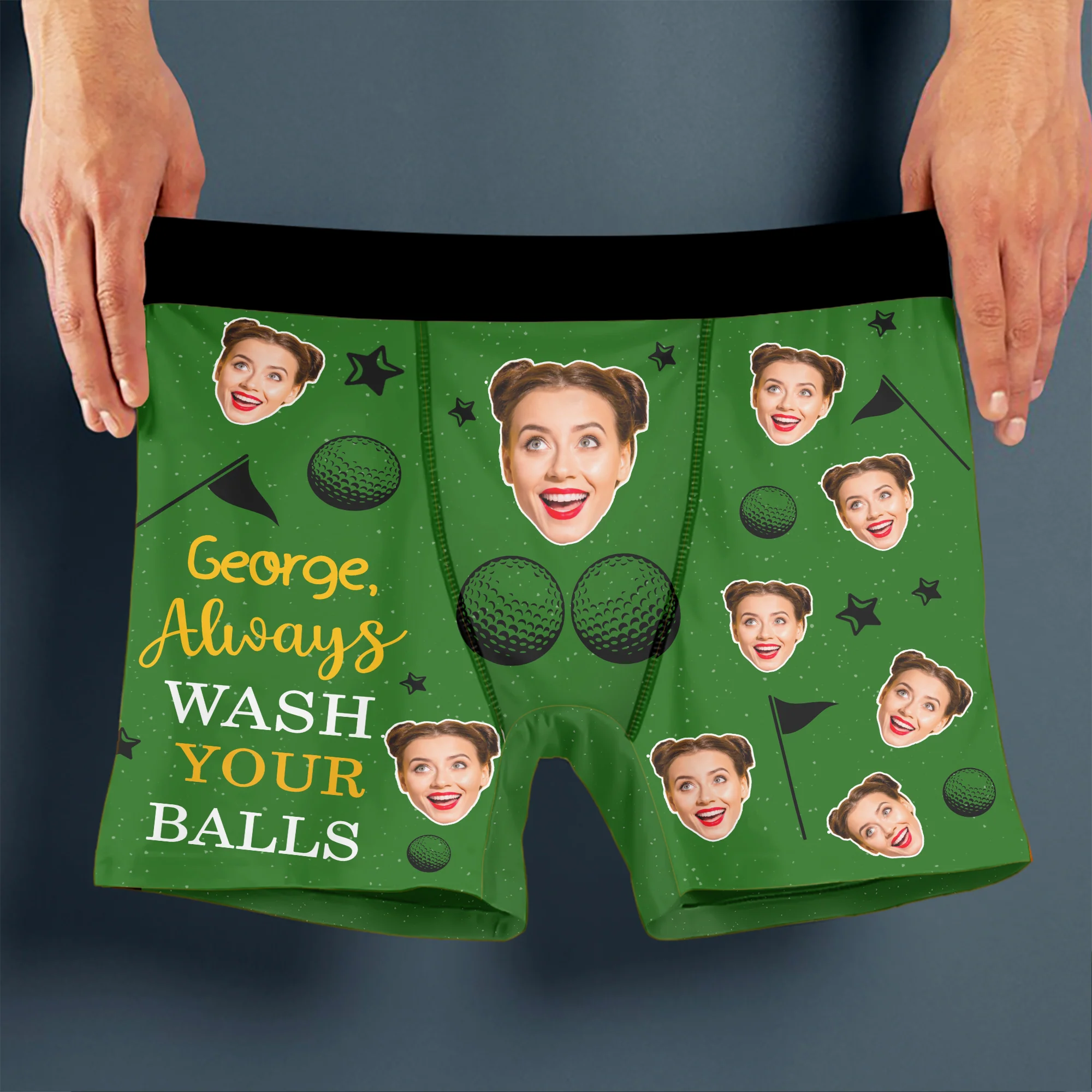 Custom Photo and Name Always Wash Your Balls Personalized Men's Boxer Briefs Valentine's Day For Golfers HA75 898738 - Image 4