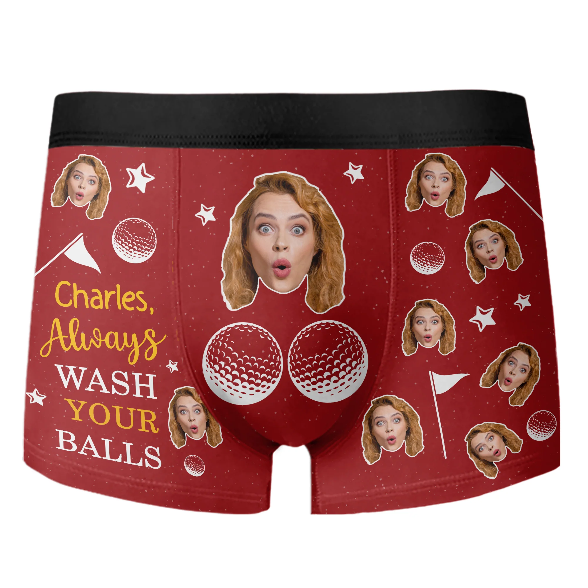 Custom Photo and Name Always Wash Your Balls Personalized Men's Boxer Briefs Valentine's Day For Golfers HA75 898738 - Image 8