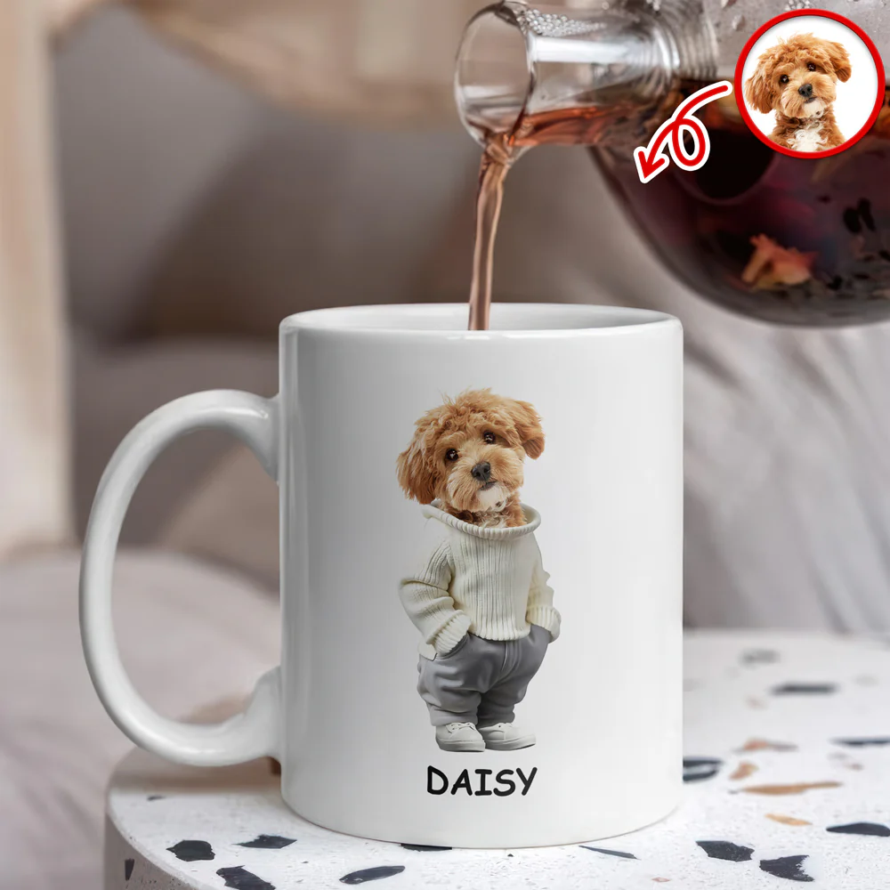 Custom Photo And Name Dog White Mug For Dog Pet Lovers HA75 897596 - Image 4
