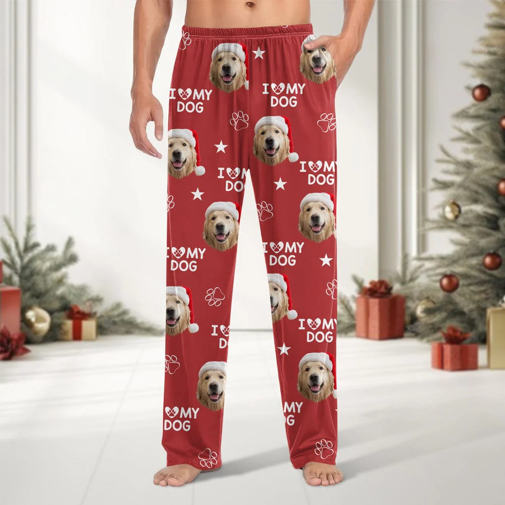 Custom Photo and Name I Love My Dog, Cat Pants Christmas Gift TA29 HA75 891788 - Image 7