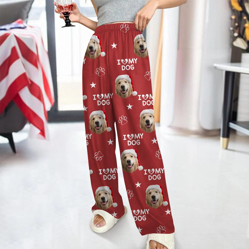 Custom Photo and Name I Love My Dog, Cat Pants Christmas Gift TA29 HA75 891788 - Image 8