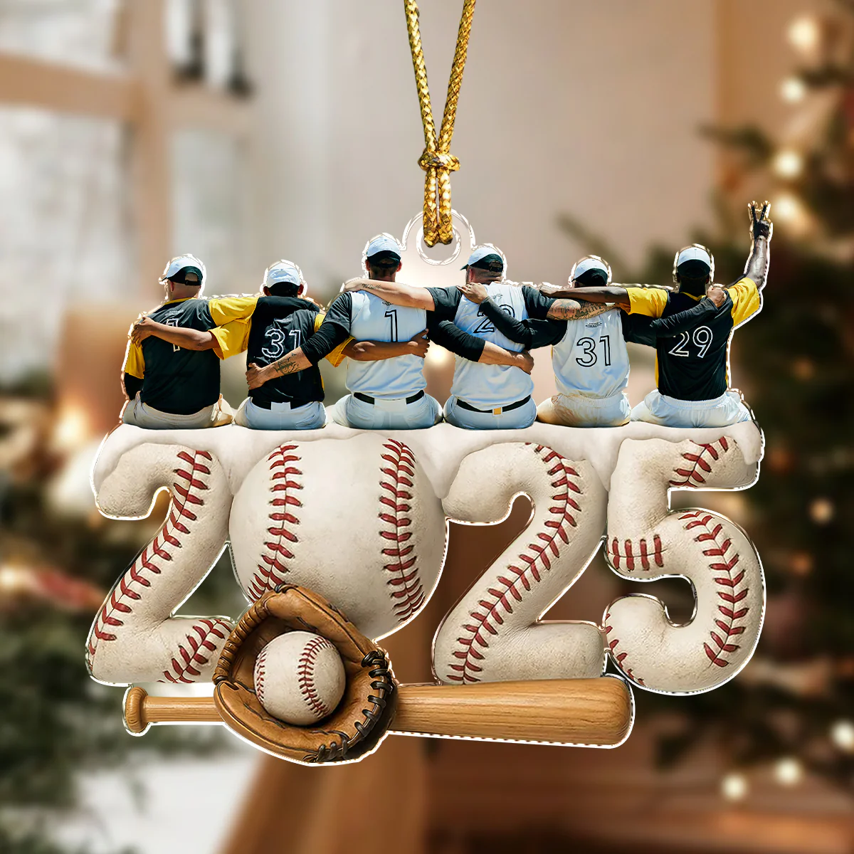 Custom Photo Baseball Team Christmas Acrylic Ornament HA75 897930 - Image 8