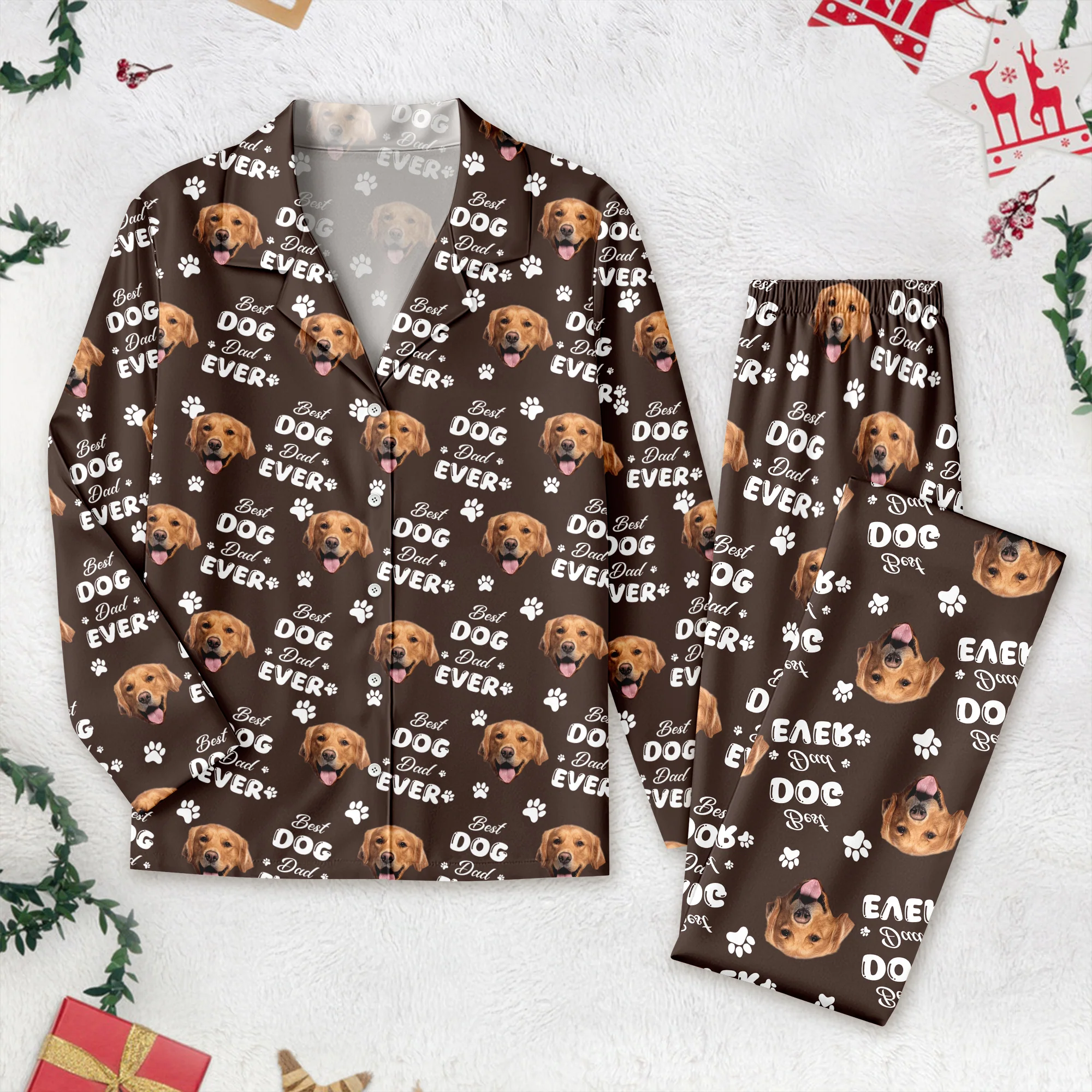Custom Photo Best Dog Dad Ever, Best Dog Mom Ever, Best Cat Dad Ever, Best Cat Mom Ever Pajamas HA75 891786