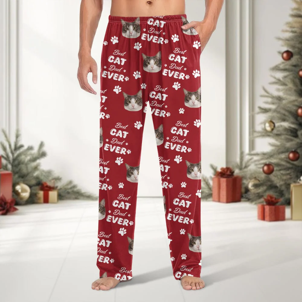 Custom Photo Best Dog Dad Ever, Best Dog Mom Ever, Best Cat Dad Ever, Best Cat Mom Ever Pajamas HA75 891786 - Image 3